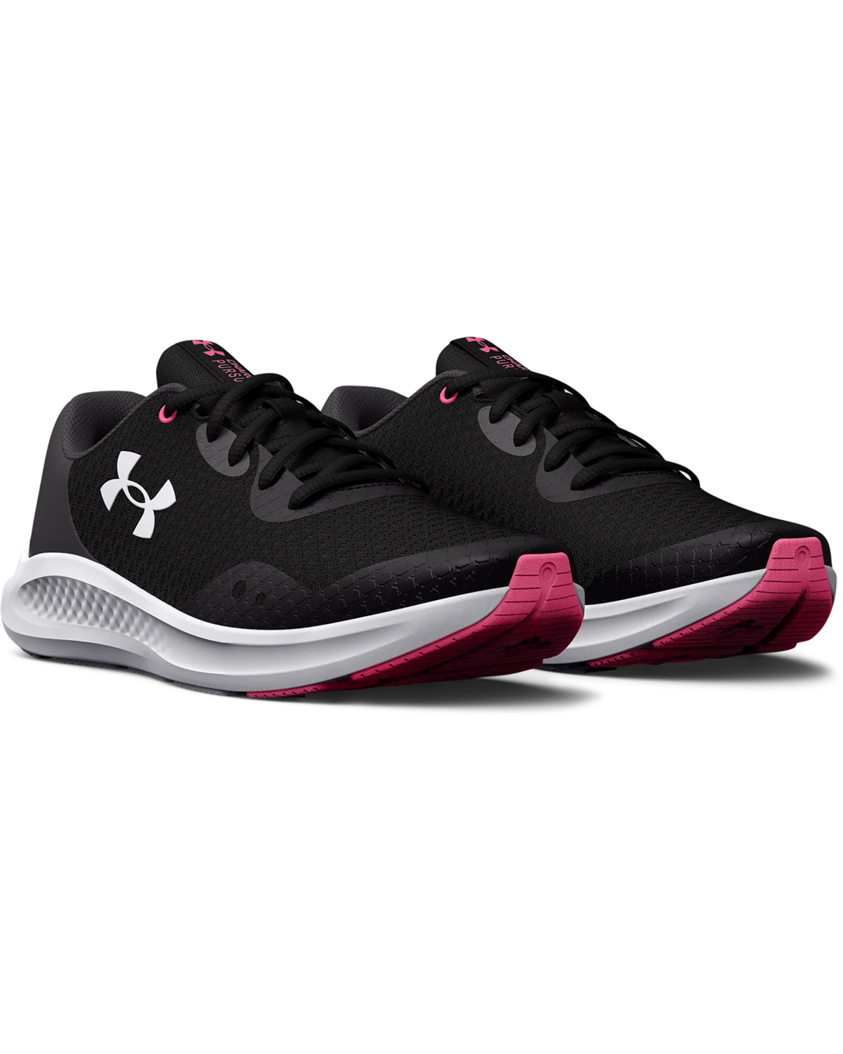 Girls' Grade School UA Charged Pursuit 3 Running Shoes - Image 3