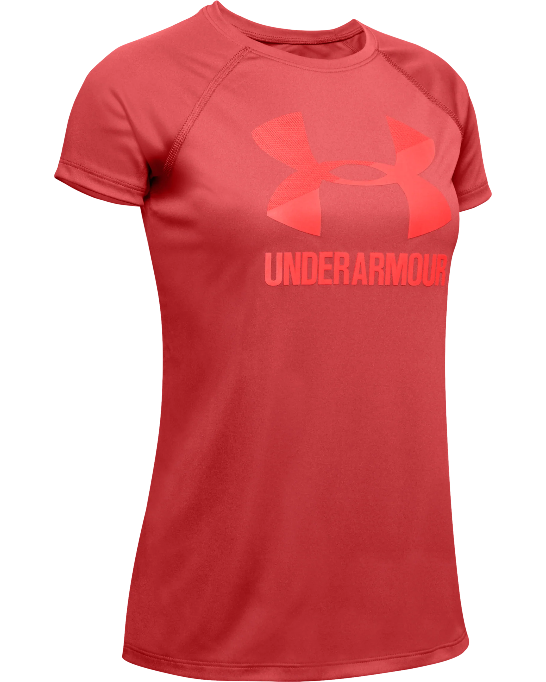Girls' UA Big Logo Solid Short Sleeve Shirt - Image 4
