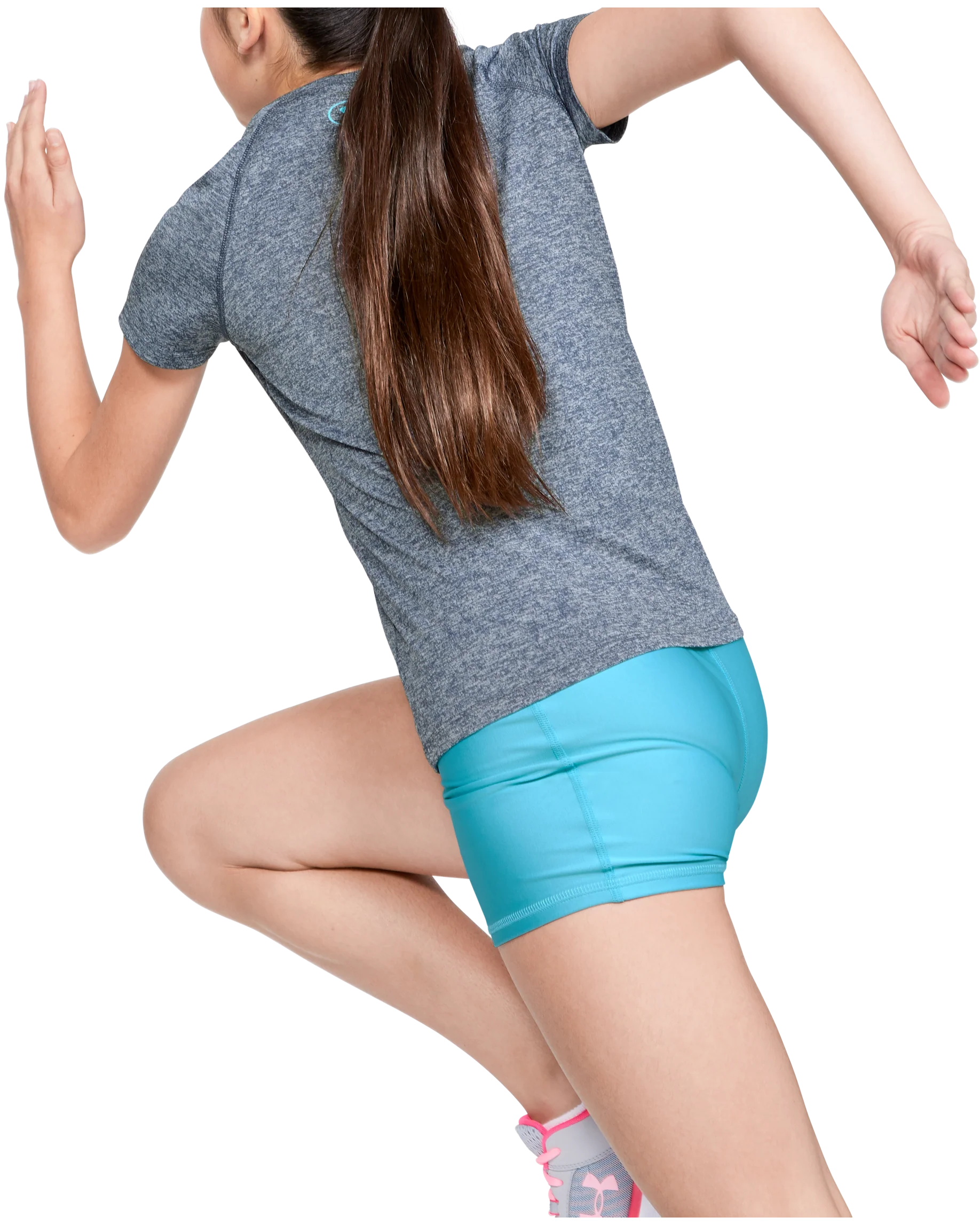 Girls' UA Big Logo Tee Twist Short Sleeve Shirt - Image 2