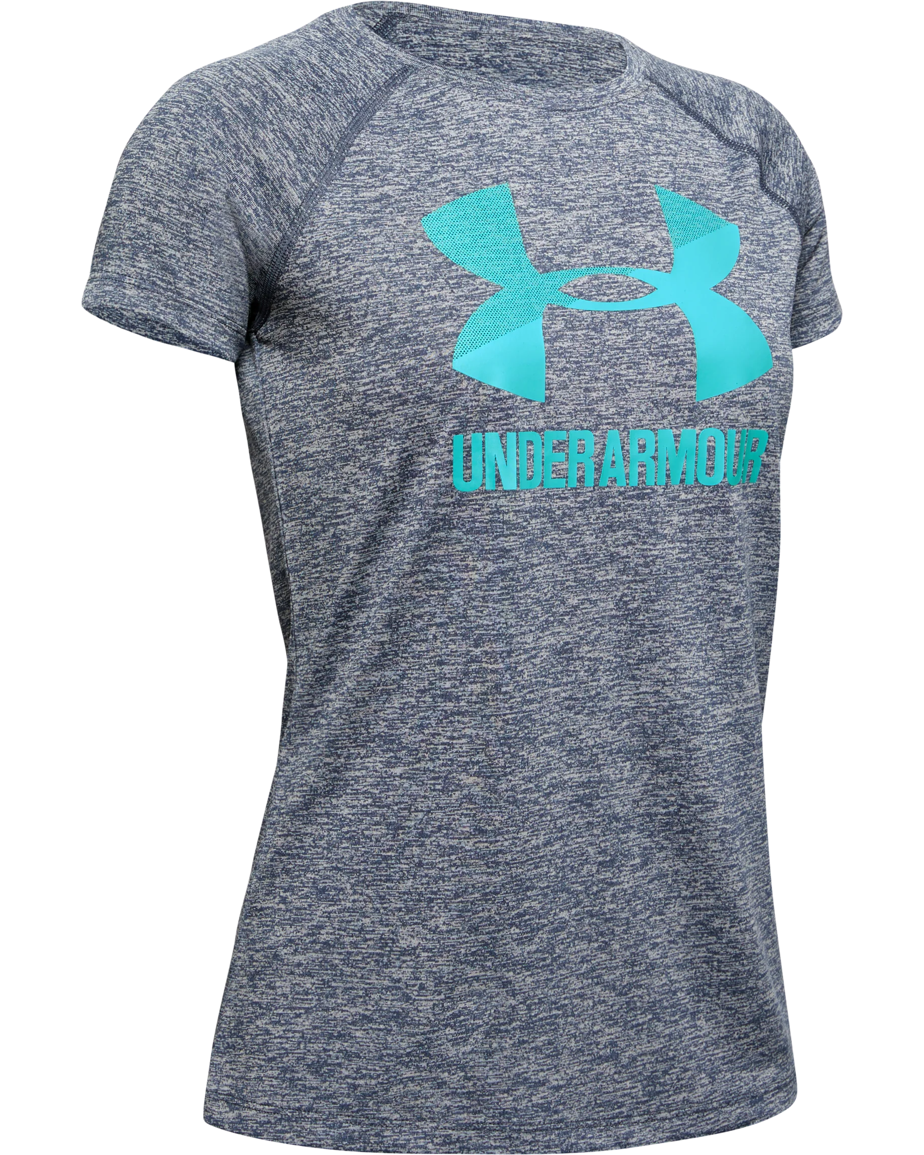 Girls' UA Big Logo Tee Twist Short Sleeve Shirt - Image 4