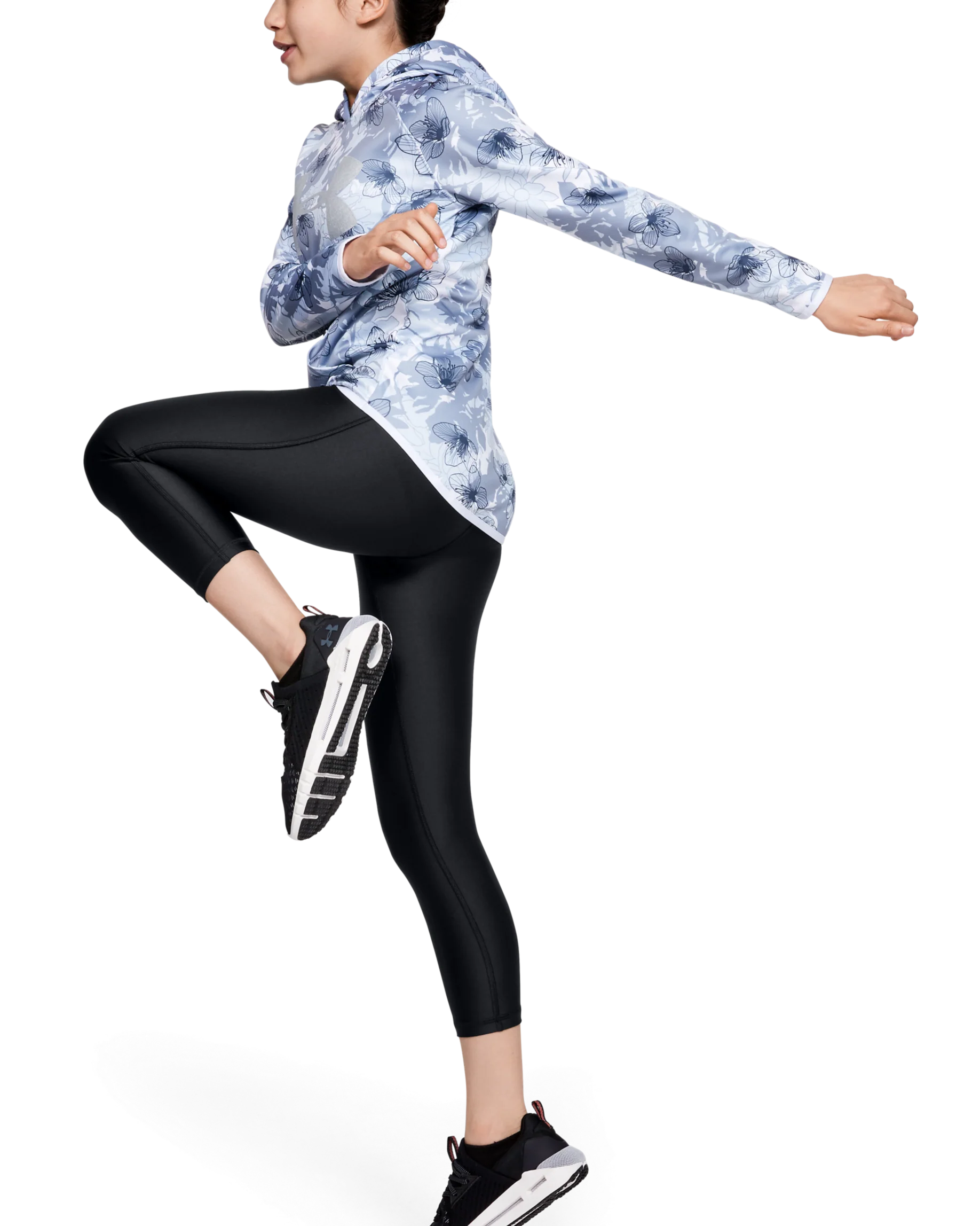 Girls' UA HeatGear® Armour Ankle Crop Leggings - Image 3