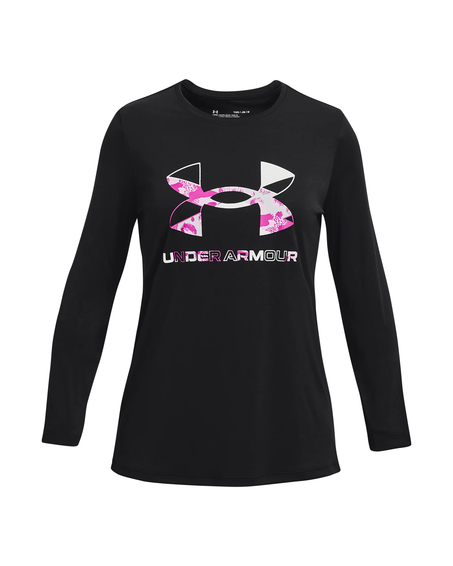 Girls' UA Tech™ Graphic Print Fill Big Logo Long Sleeve