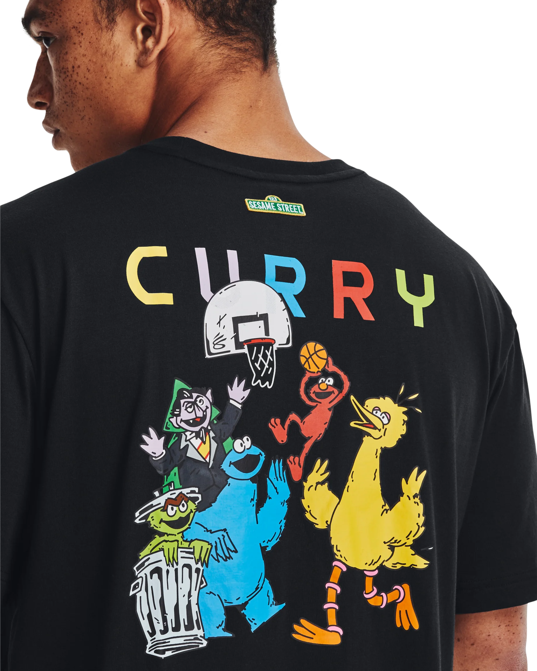 Men's Curry Sesame Street Graphic T-Shirt - Image 5