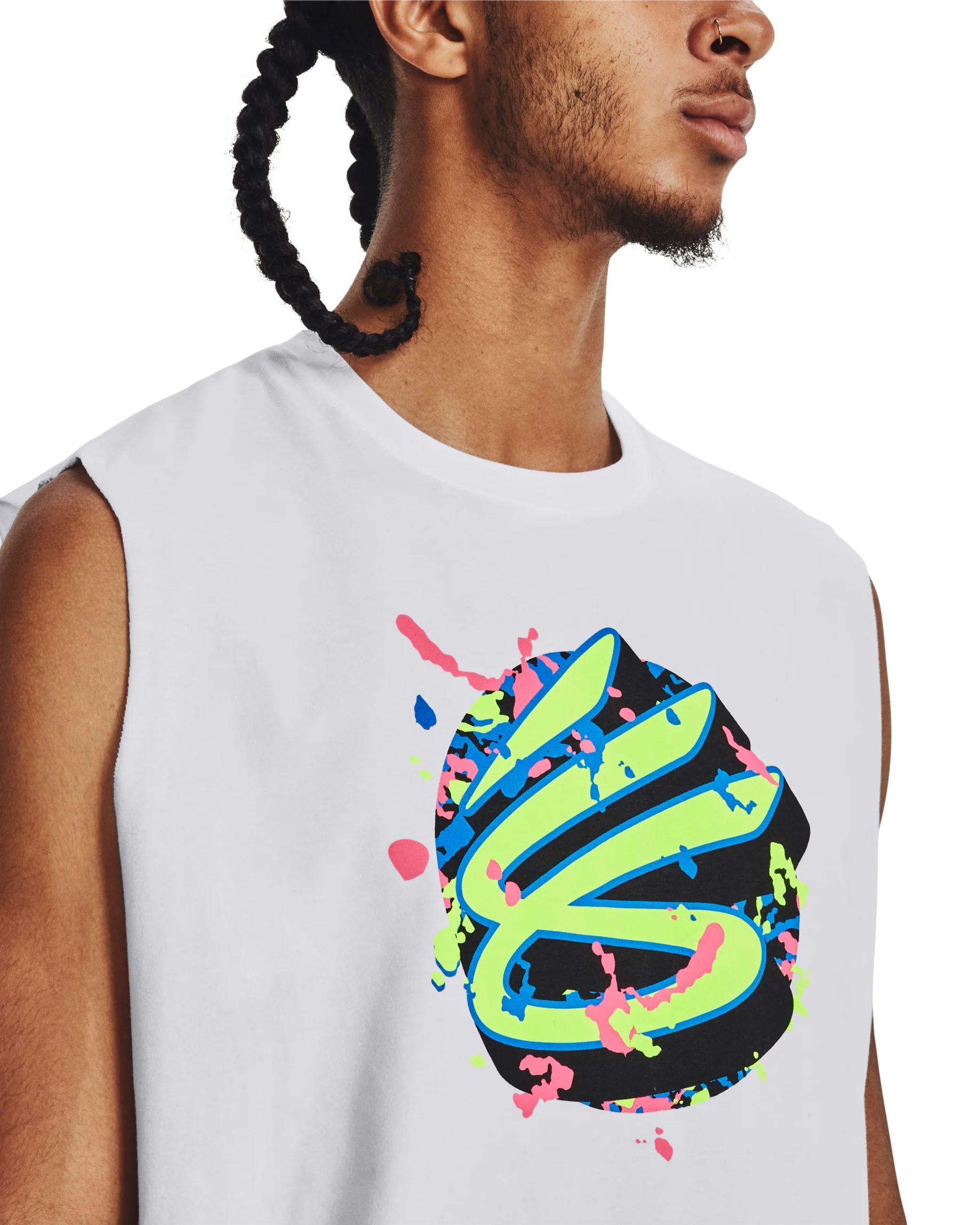 Men's Curry Sleeveless T-Shirt - Image 4