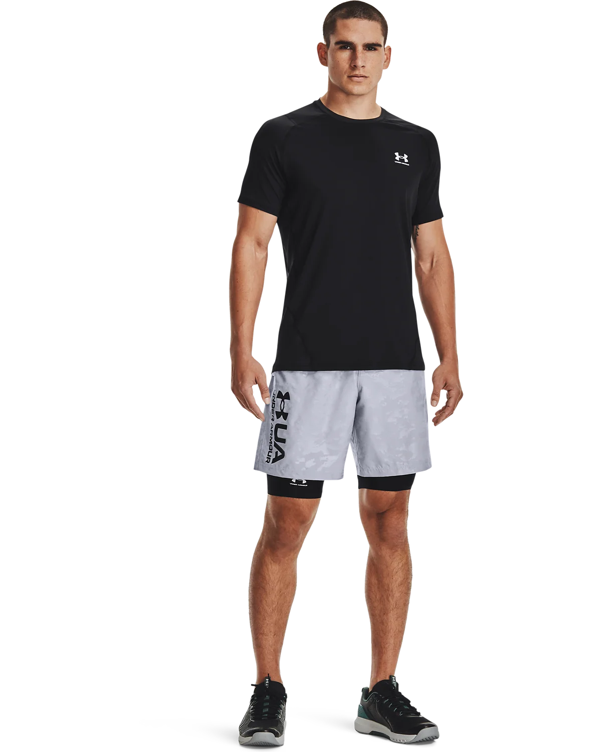 Men's HeatGear® Armour Fitted Short Sleeve - Image 3