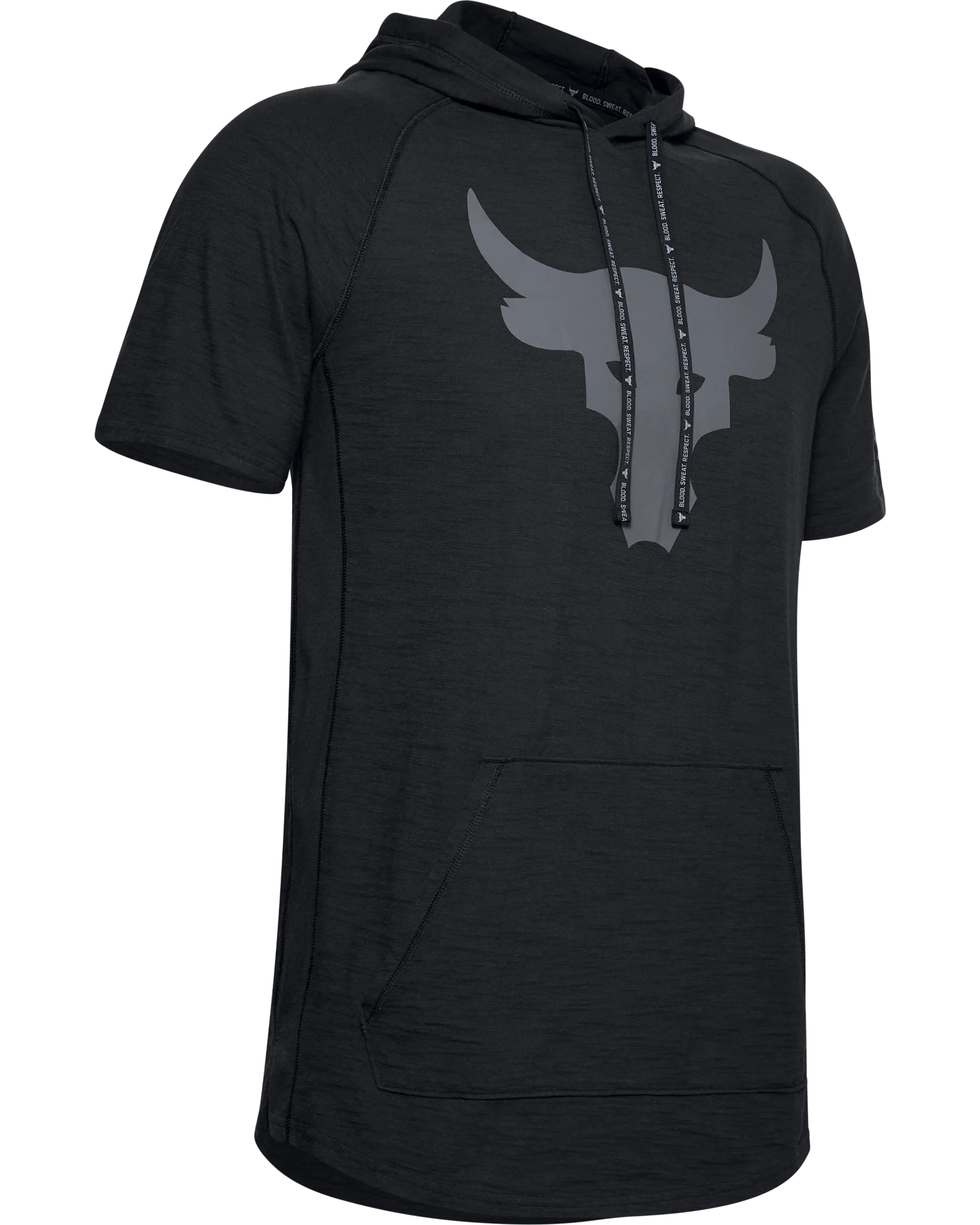 Men's UA Project Rock Charged Cotton® Short Sleeve Hoodie - Image 3