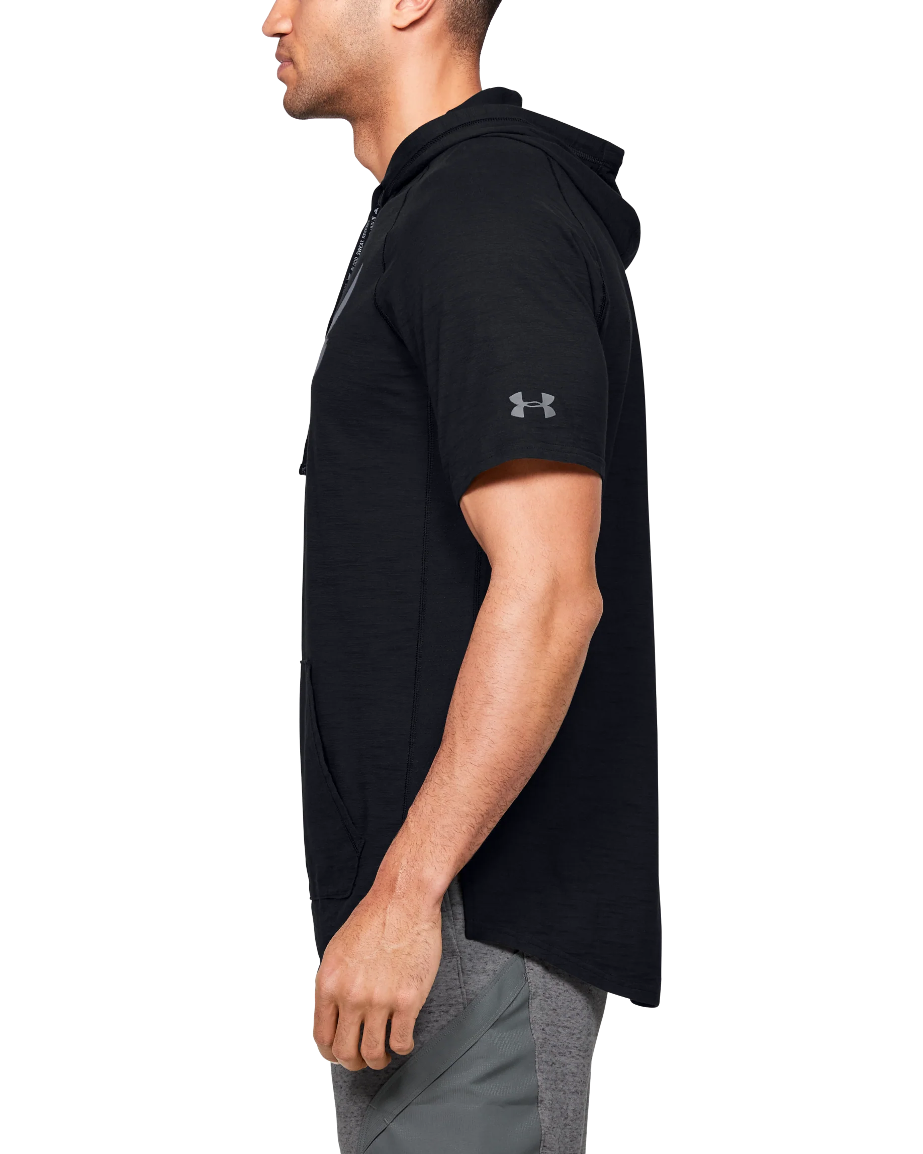Men's UA Project Rock Charged Cotton® Short Sleeve Hoodie - Image 8