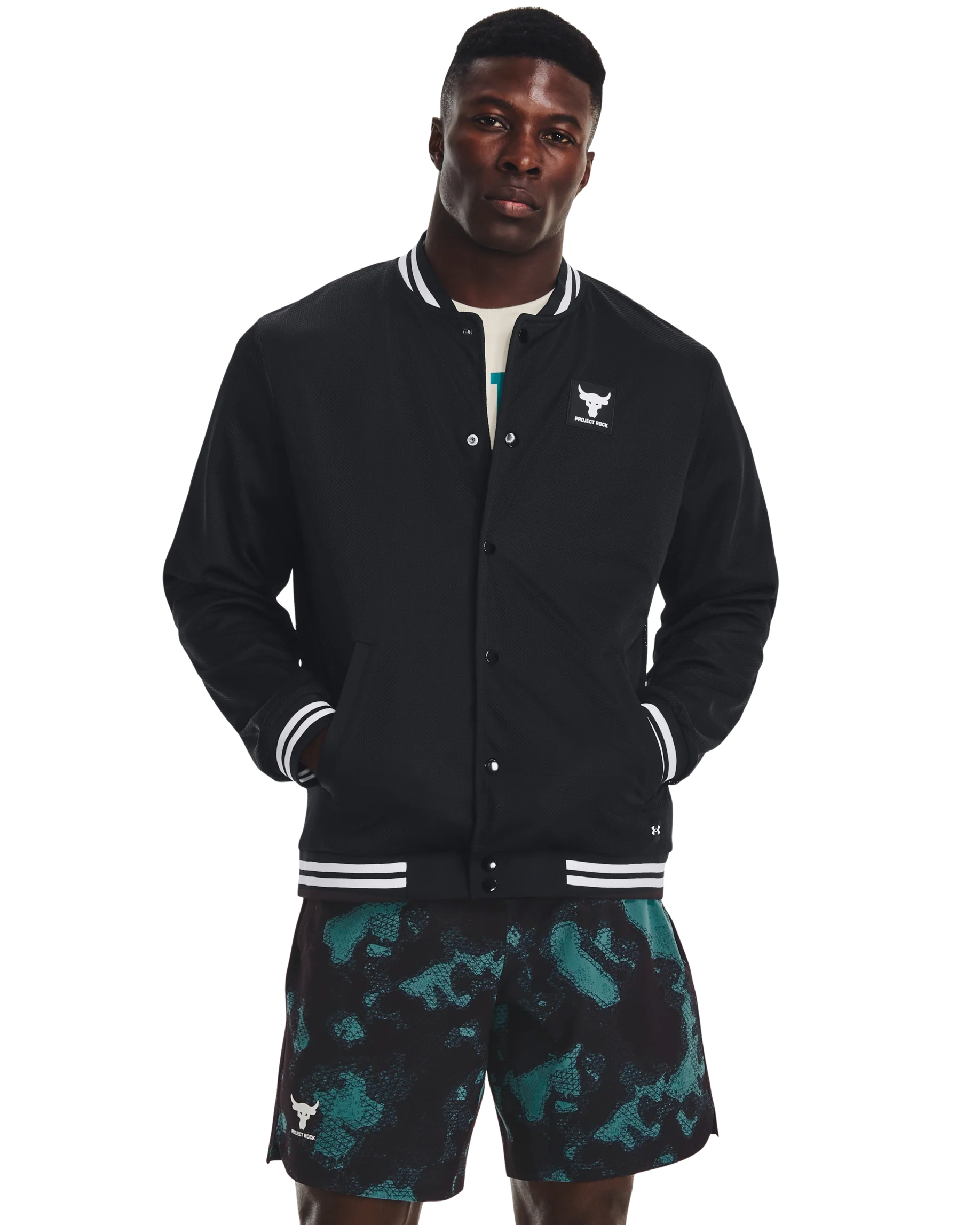 Men's Project Rock Mesh Varsity Jacket