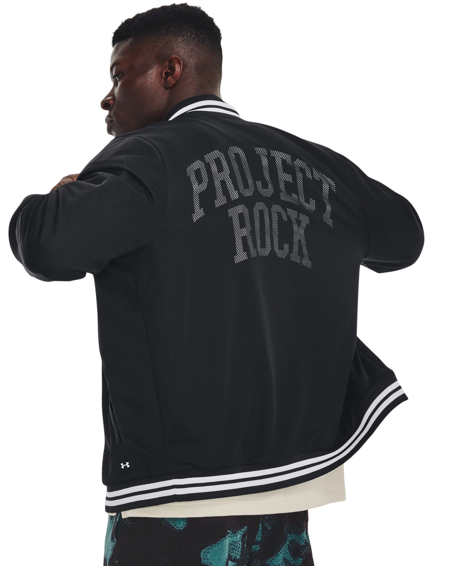 Men's Project Rock Mesh Varsity Jacket - Image 2