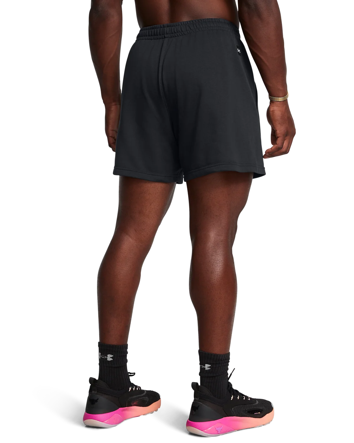 Men's Project Rock Terry Fleece Badge Of Honor Shorts - Image 2
