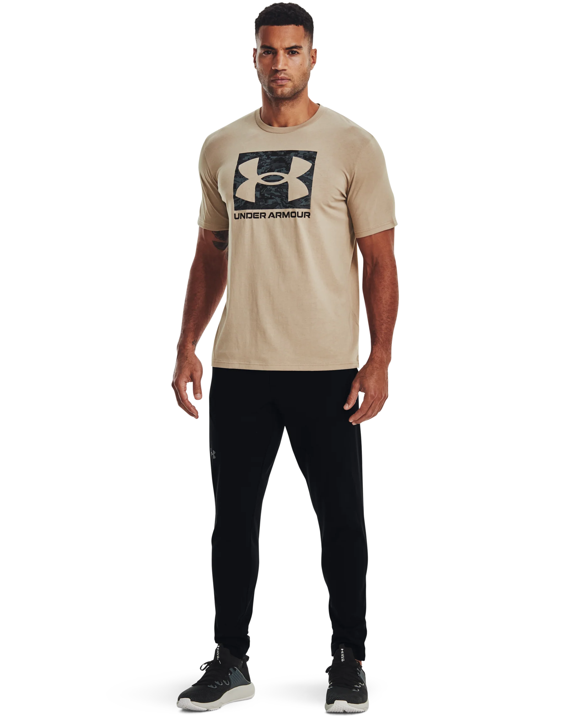 Men's UA ABC Camo Boxed Logo Short Sleeve - Image 3
