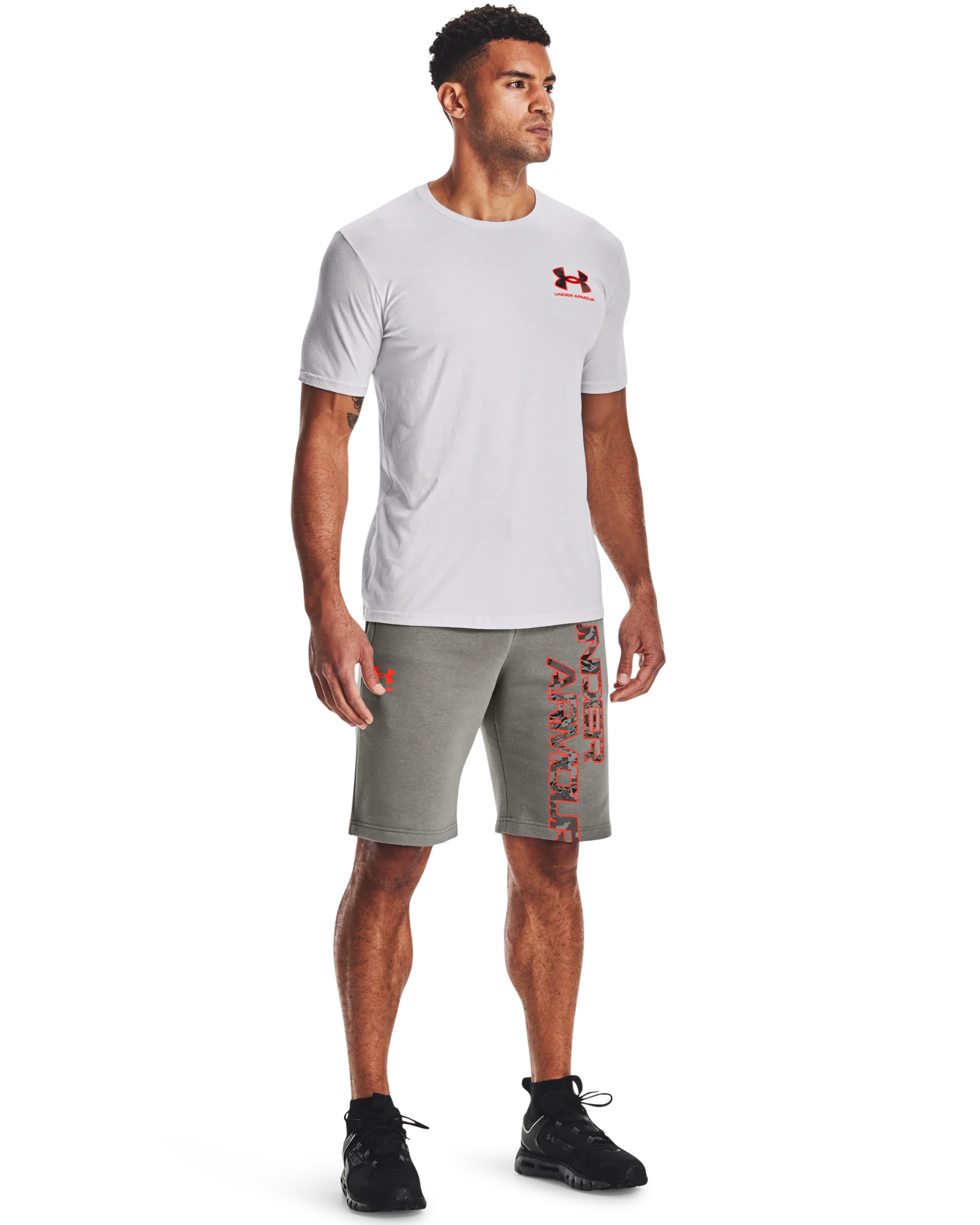 Men's UA ABC Camo Fill Wordmark Short Sleeve - Image 4