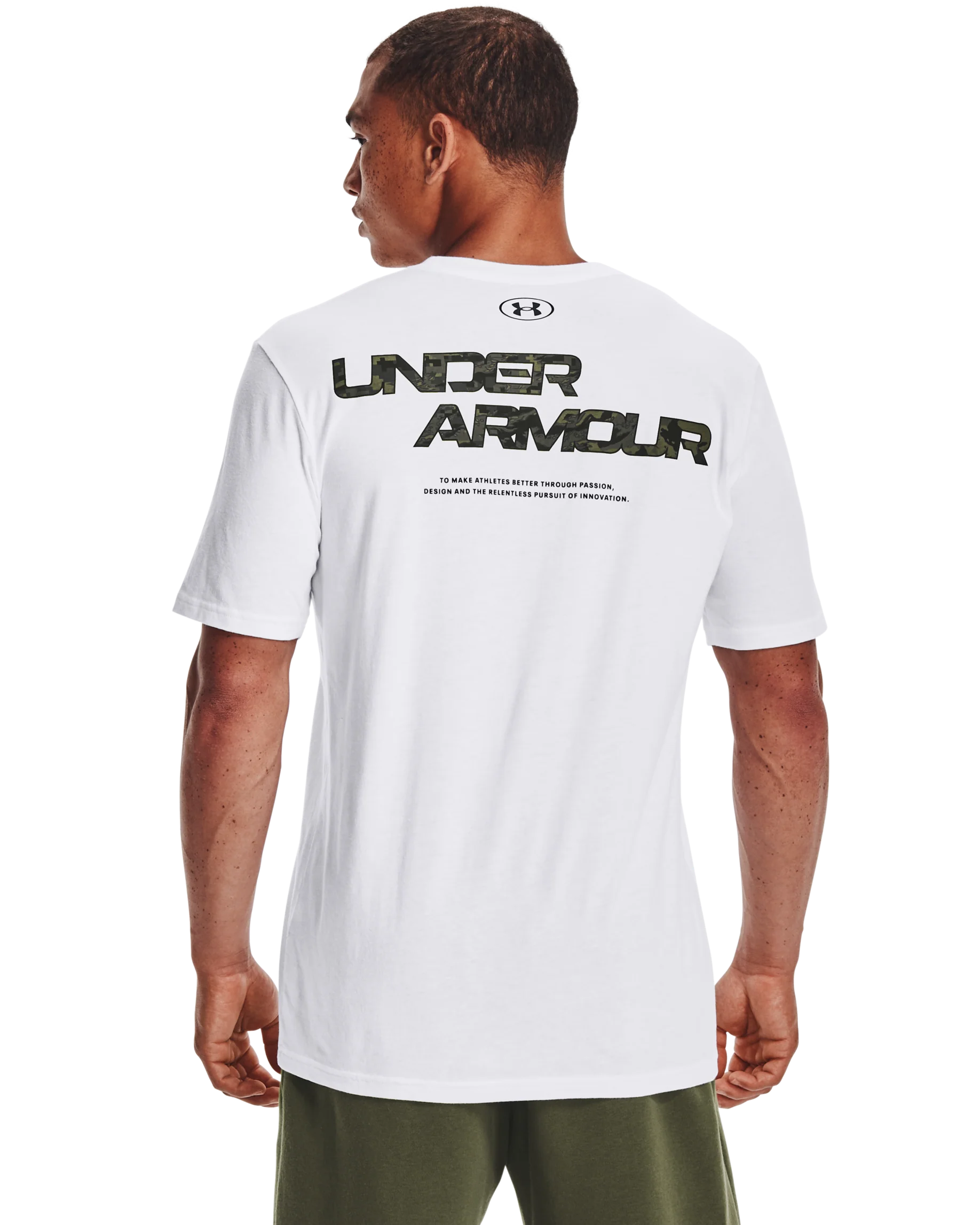 Men's UA ABC Camo Fill Wordmark Short Sleeve - Image 2