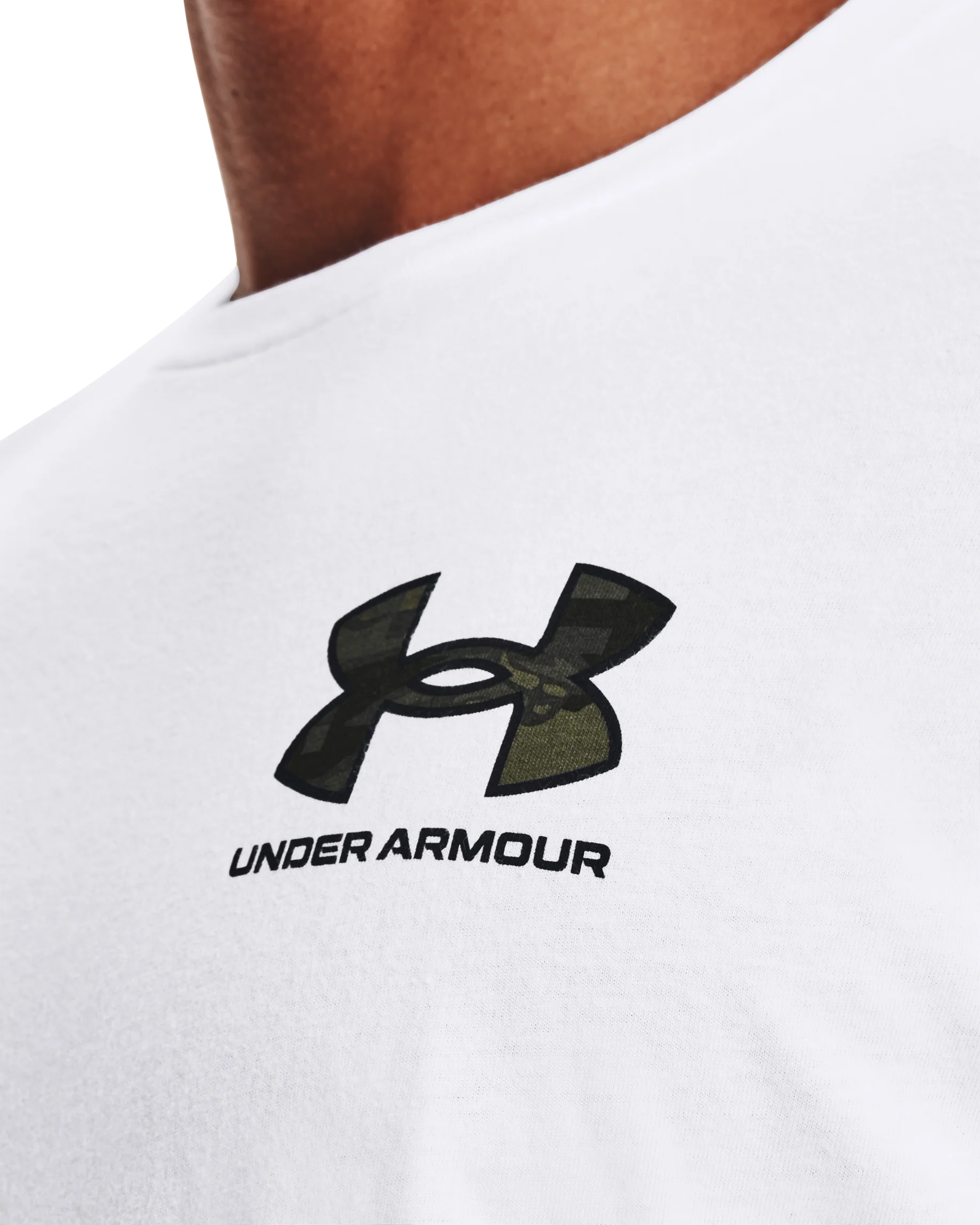 Men's UA ABC Camo Fill Wordmark Short Sleeve - Image 5