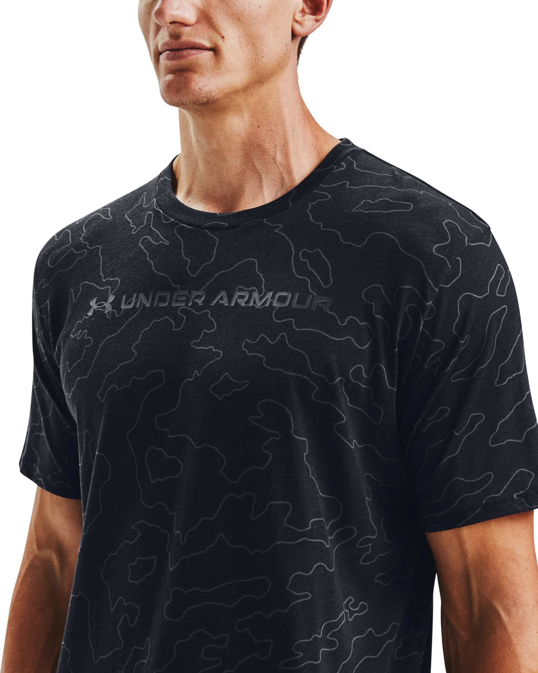 Men's UA All-Over Wordmark Short Sleeve - Image 6