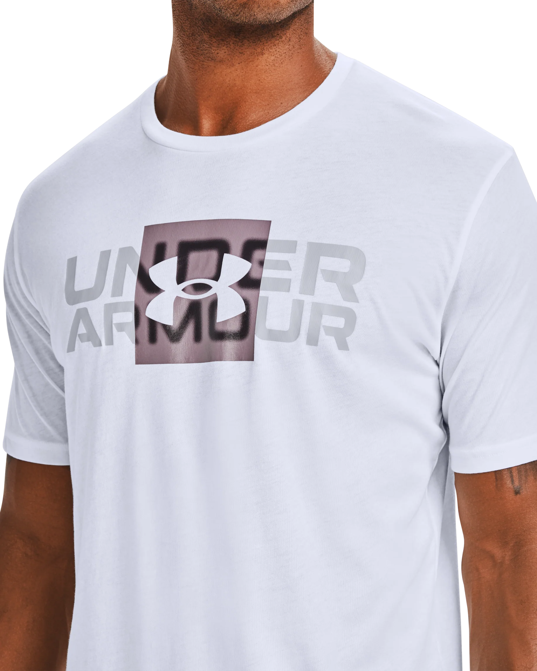 Men's UA Box Logo Wordmark Short Sleeve Shirt - Image 6