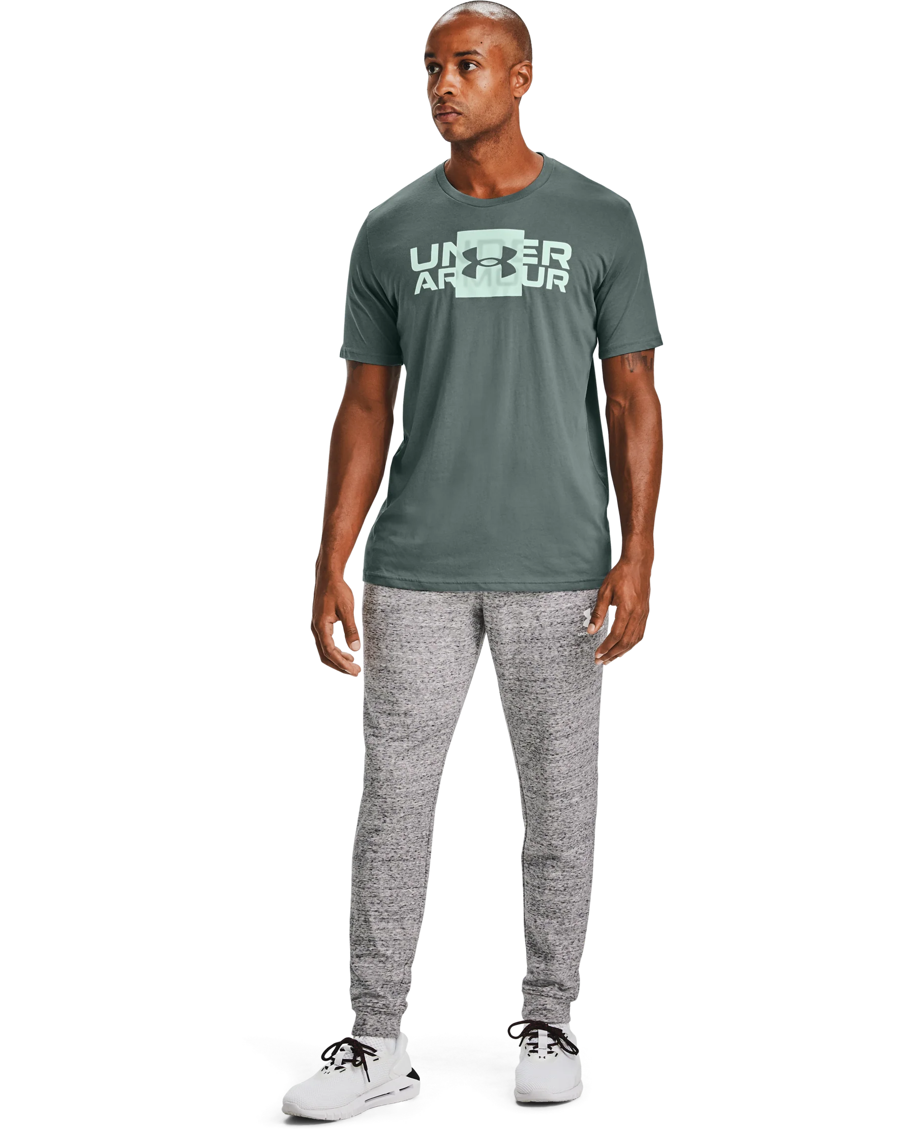 Men's UA Box Logo Wordmark Short Sleeve Shirt - Image 5
