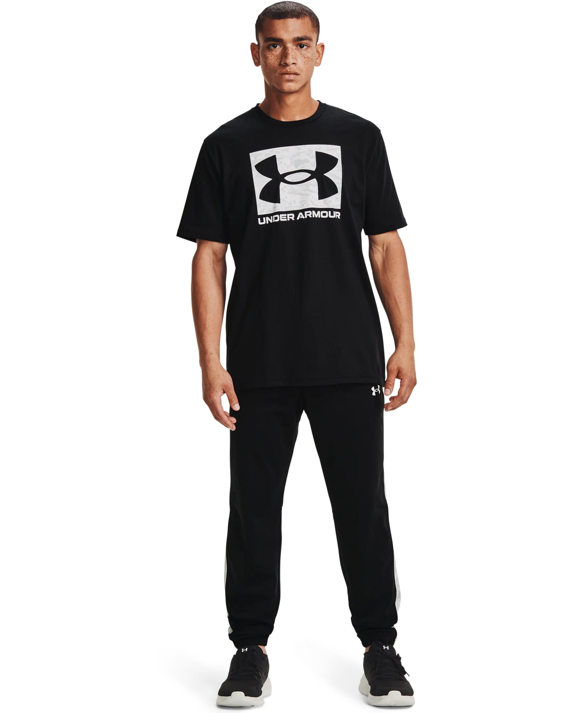 Men's UA ABC Camo Boxed Logo Short Sleeve - Image 3