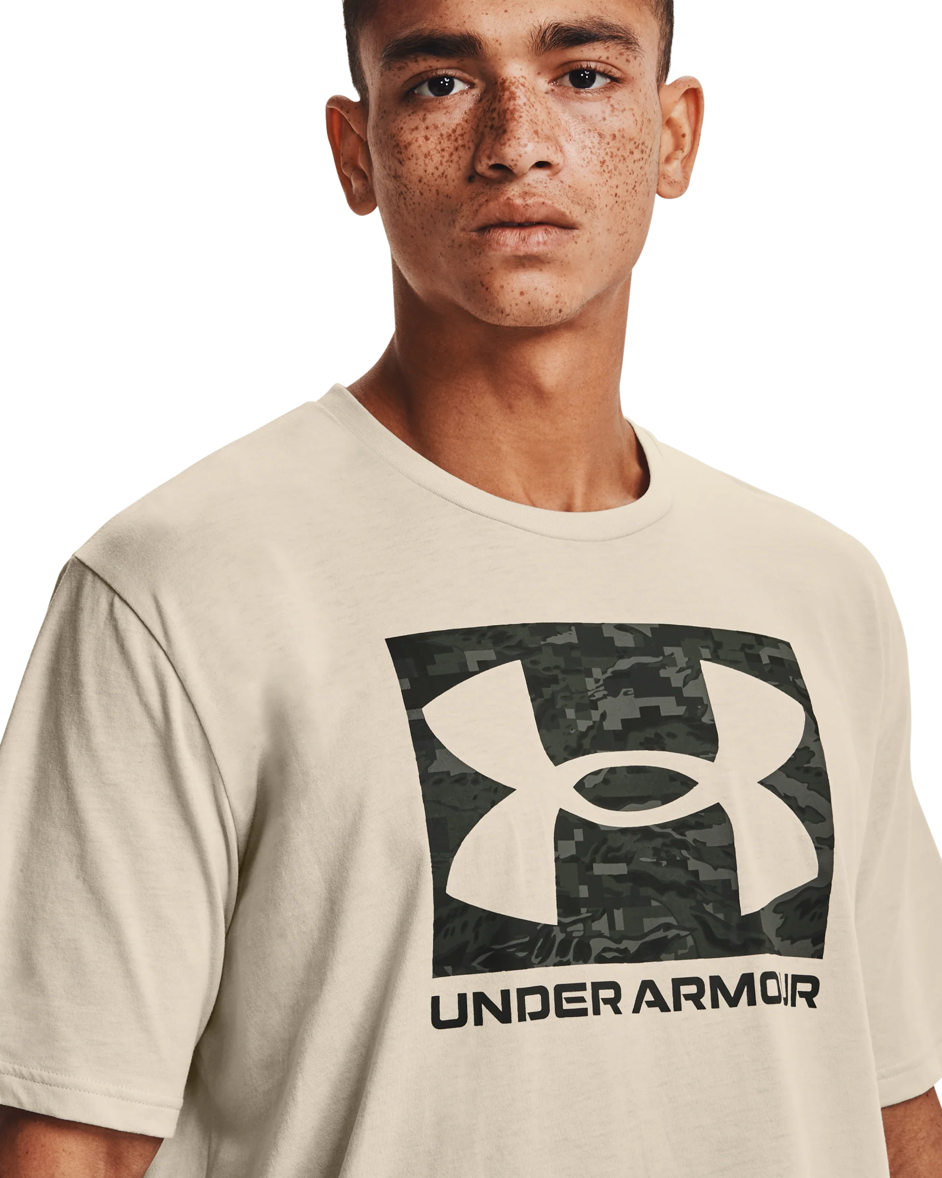 Men's UA ABC Camo Boxed Logo Short Sleeve - Image 6
