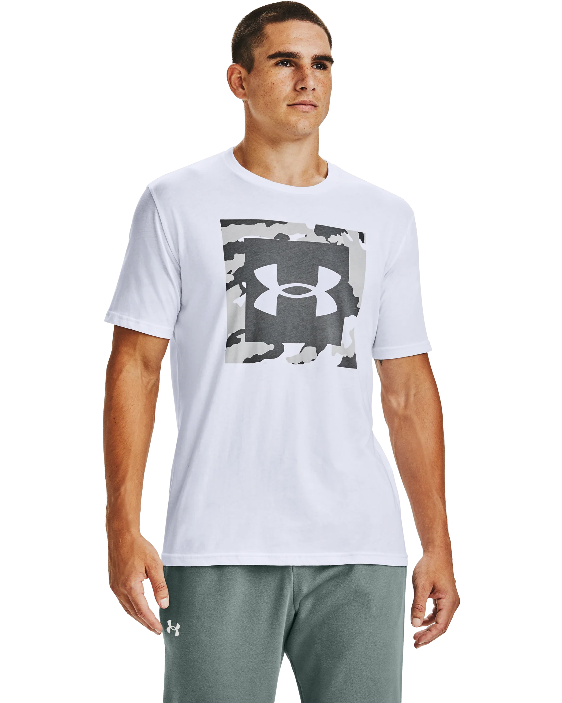 Men's UA Camo Box Logo Short Sleeve