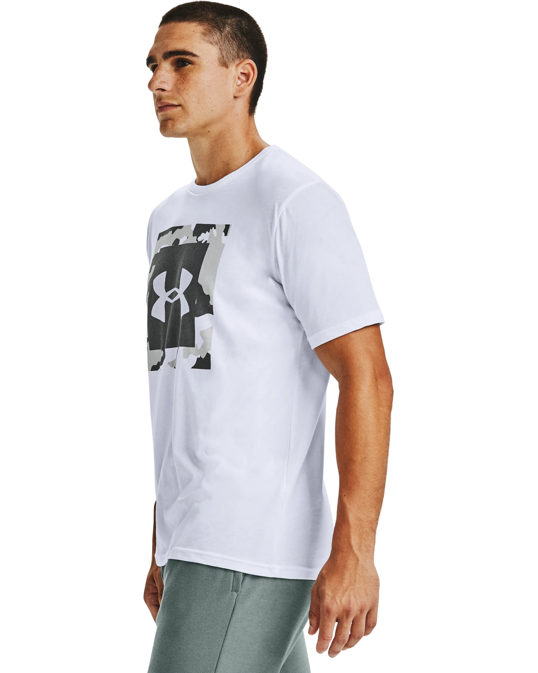 Men's UA Camo Box Logo Short Sleeve - Image 6