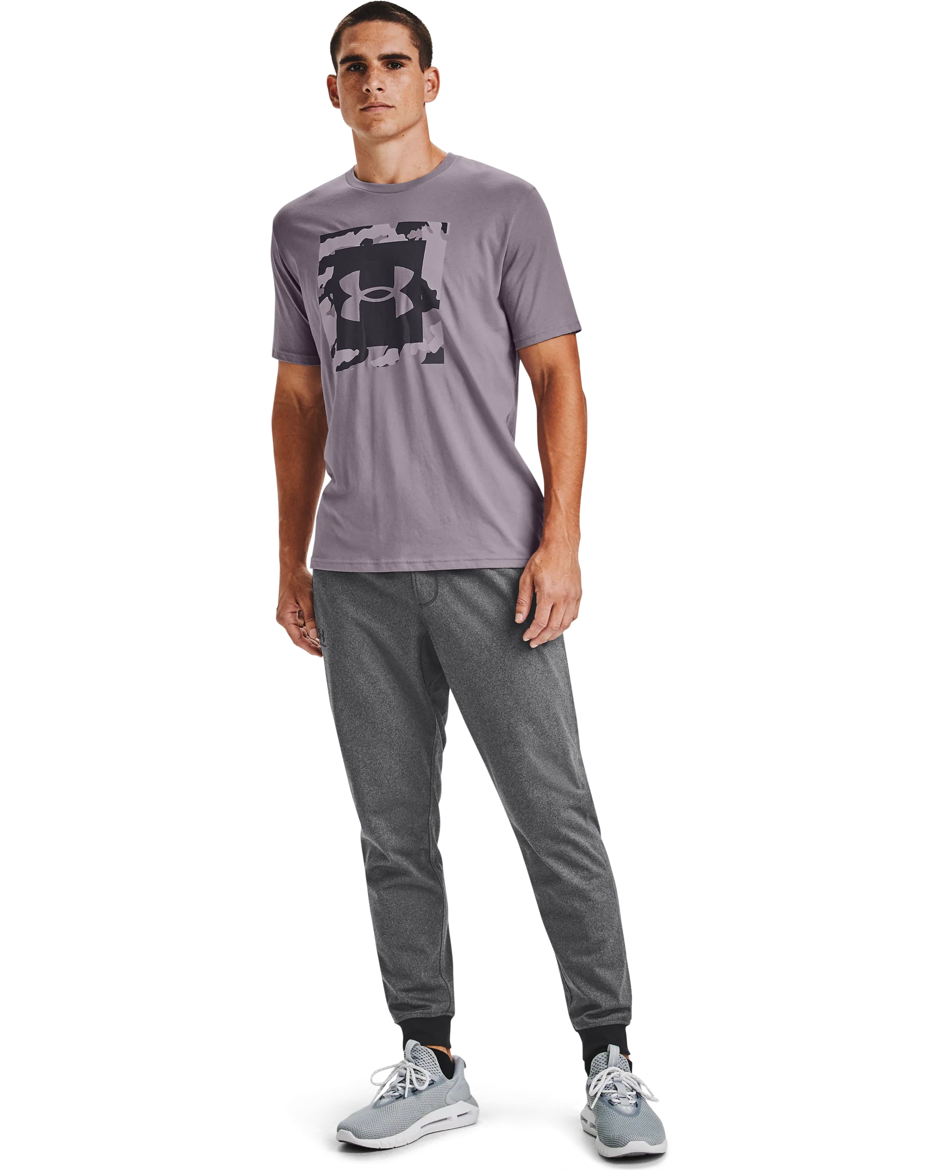 Men's UA Camo Box Logo Short Sleeve - Image 3