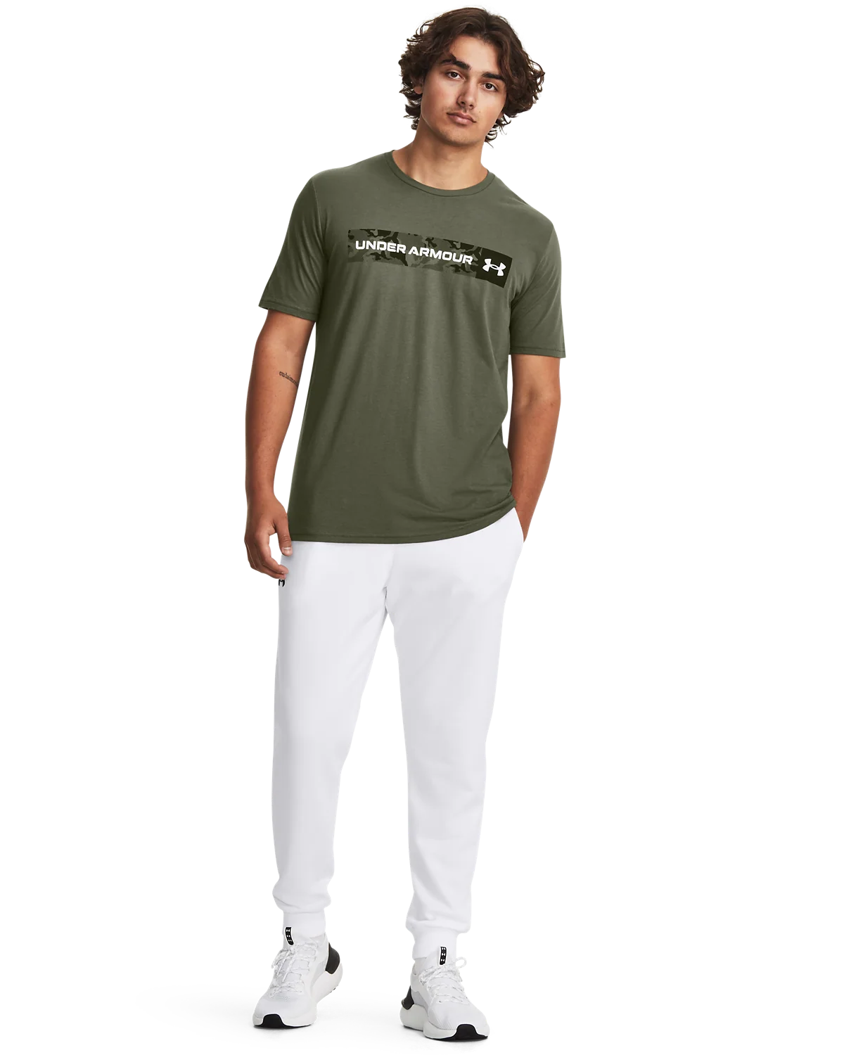 Men's UA Camo Chest Stripe Shortsleeve - Image 4