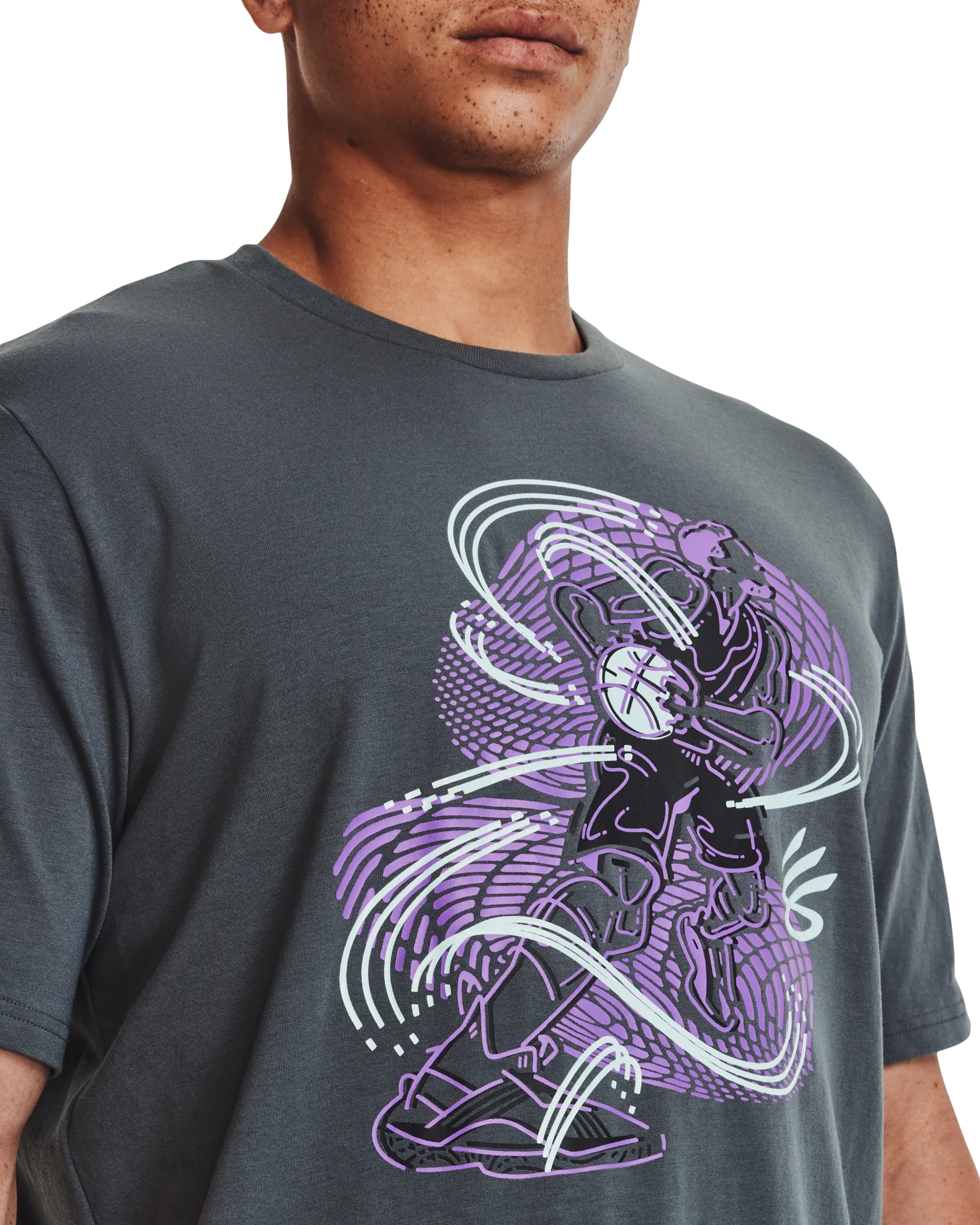 Men's UA Curry Animated Sketch Short Sleeve - Image 5