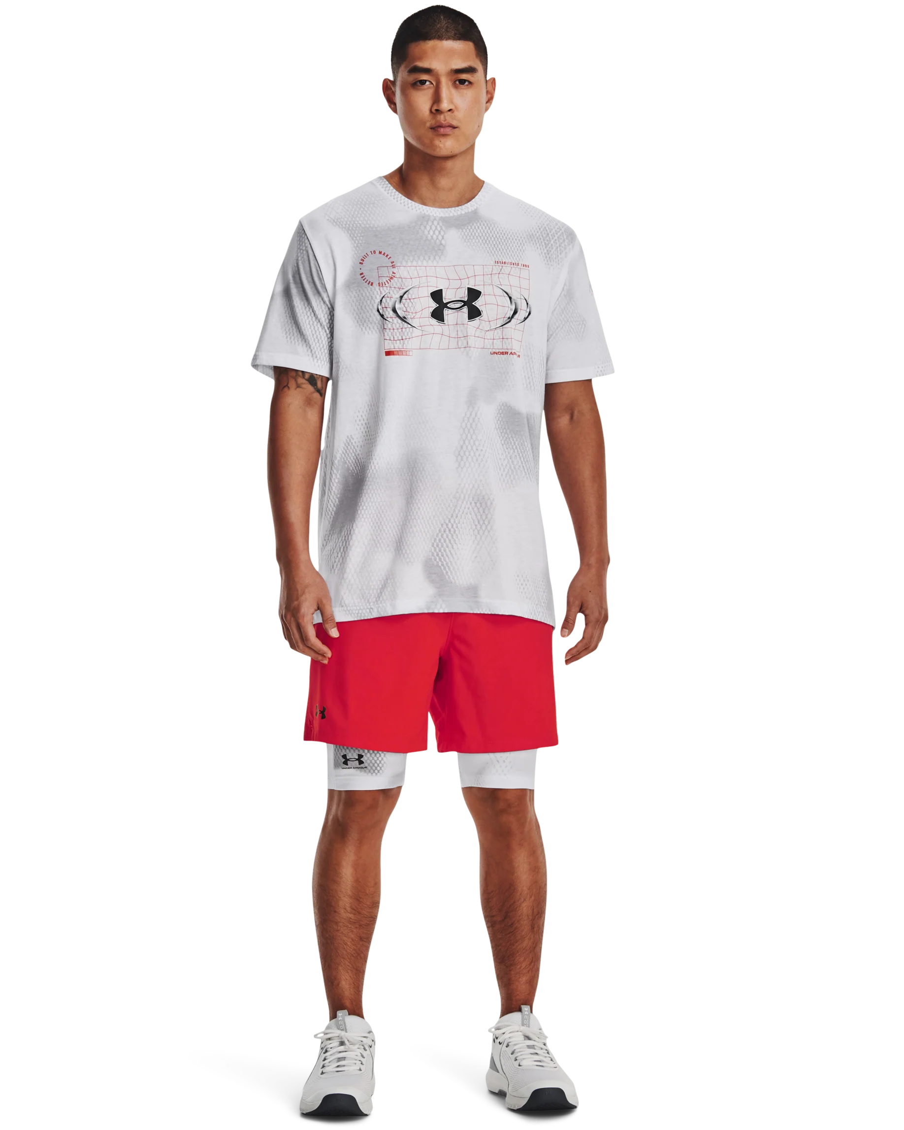 Men's UA Football All Over Print Metal Logo Short Sleeve - Image 3