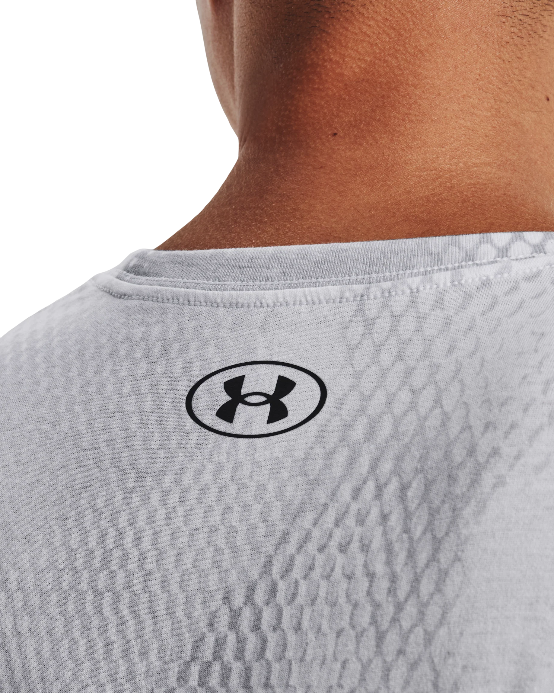 Men's UA Football All Over Print Metal Logo Short Sleeve - Image 5