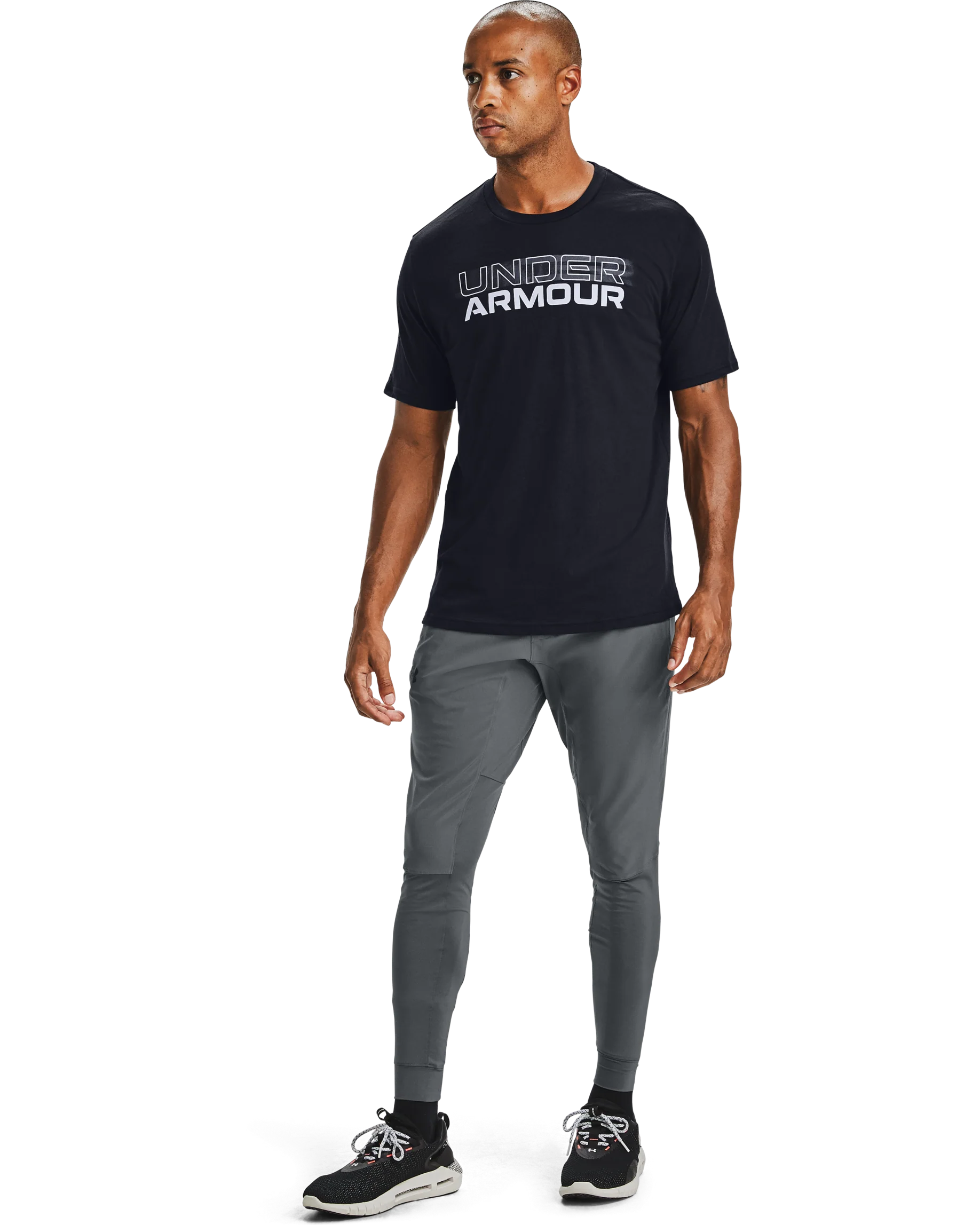 Men's UA Blurry Logo Wordmark Short Sleeve - Image 3