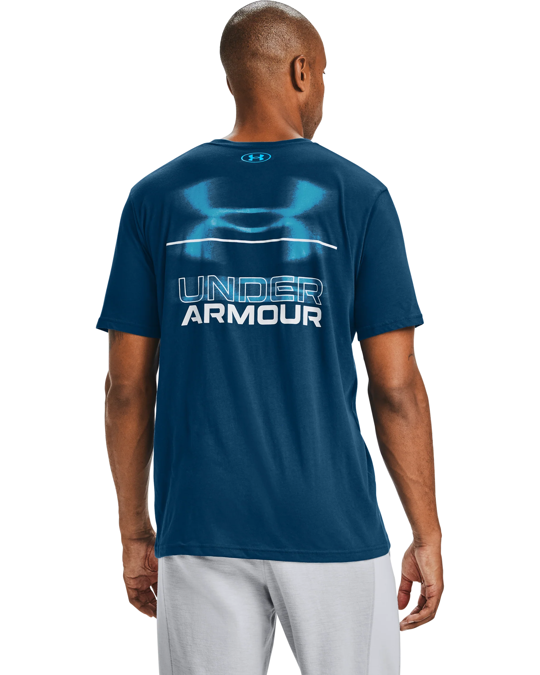 Men's UA Blurry Logo Wordmark Short Sleeve - Image 2