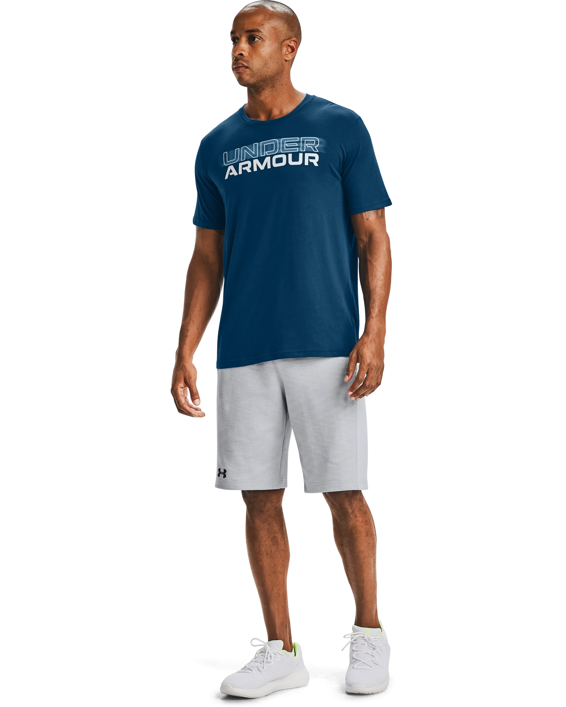 Men's UA Blurry Logo Wordmark Short Sleeve - Image 3