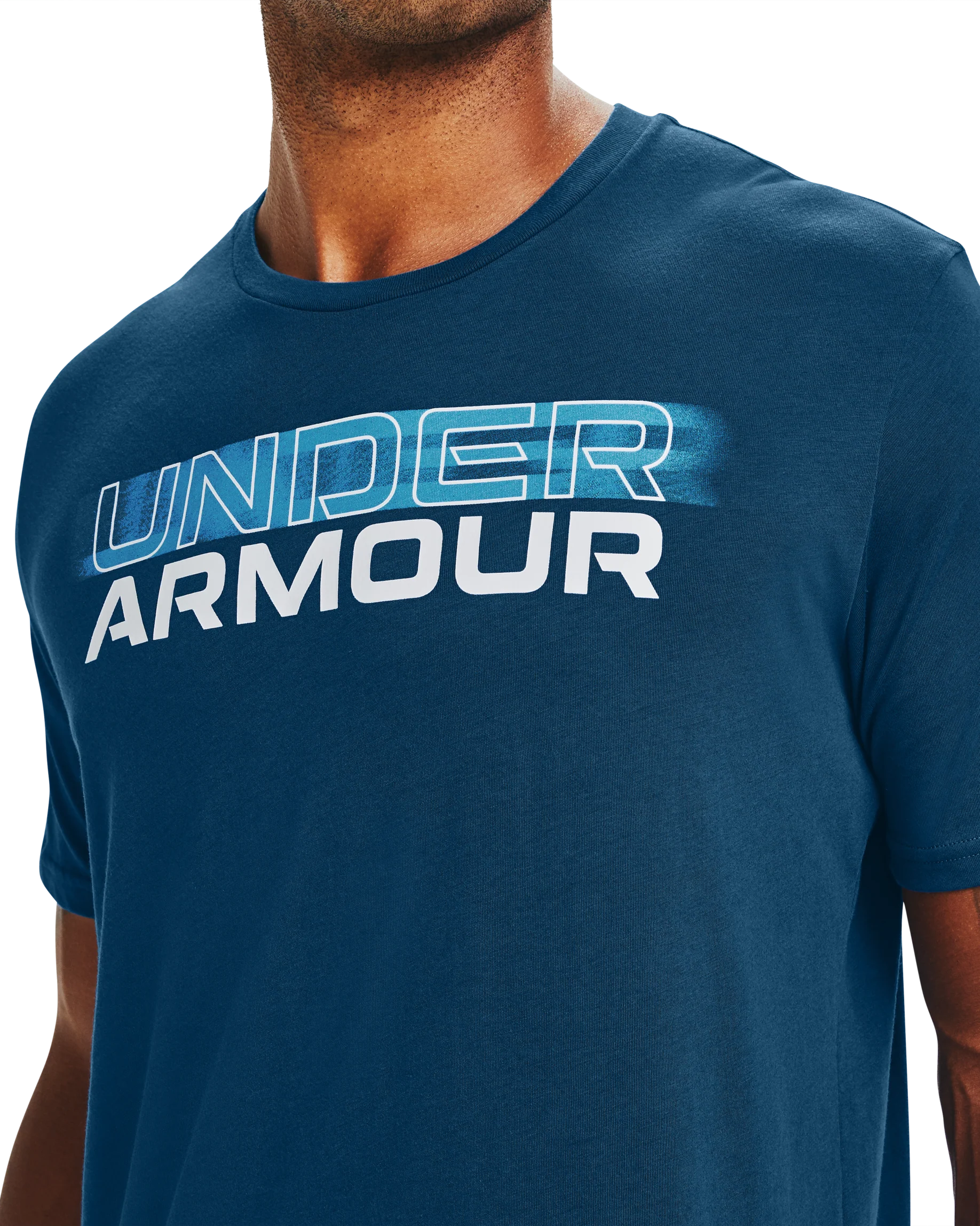 Men's UA Blurry Logo Wordmark Short Sleeve - Image 6