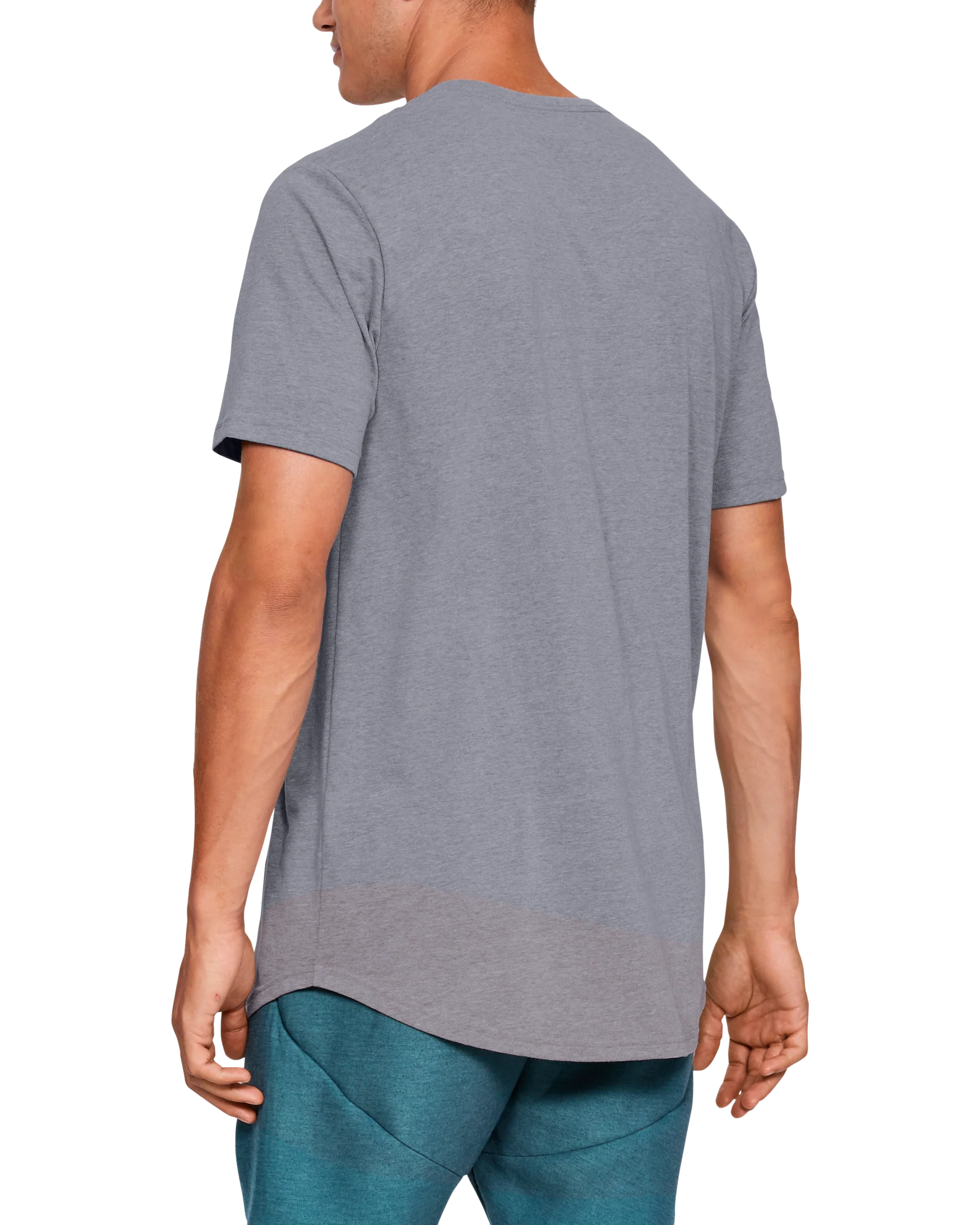Men's UA HeatGear® Sportstyle Short Sleeve Drop Hem Shirt - Image 2