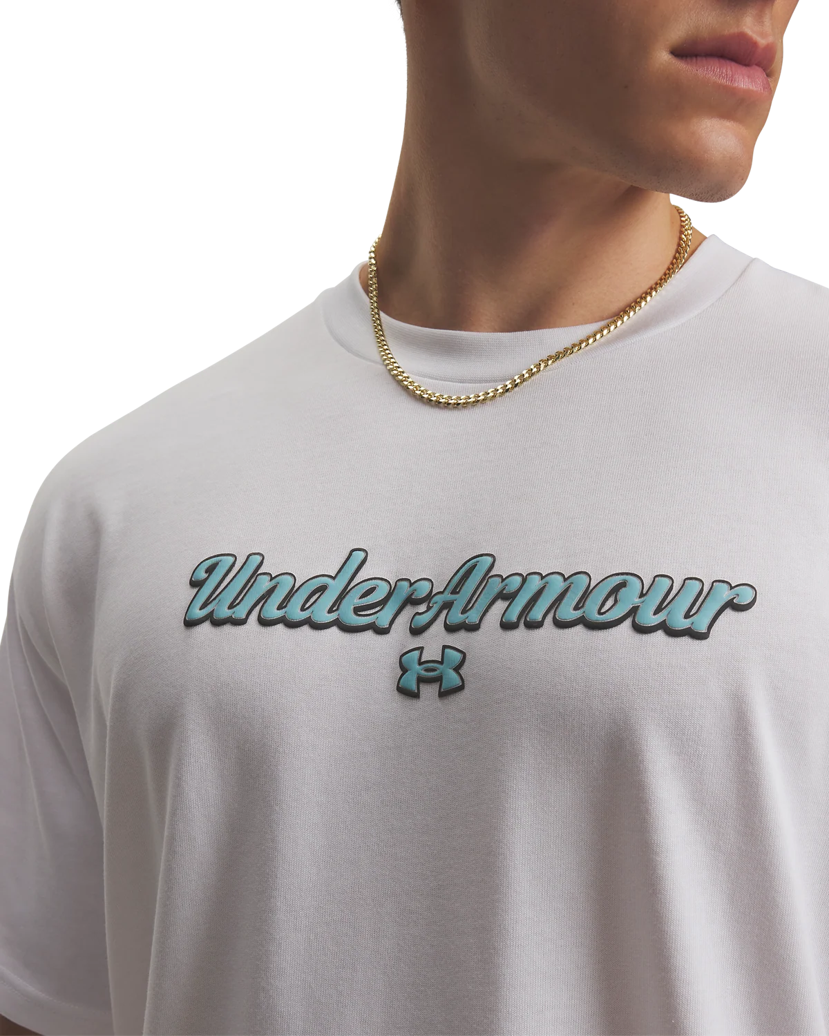 Men's UA Heavyweight Wordmark Short Sleeve - Image 3