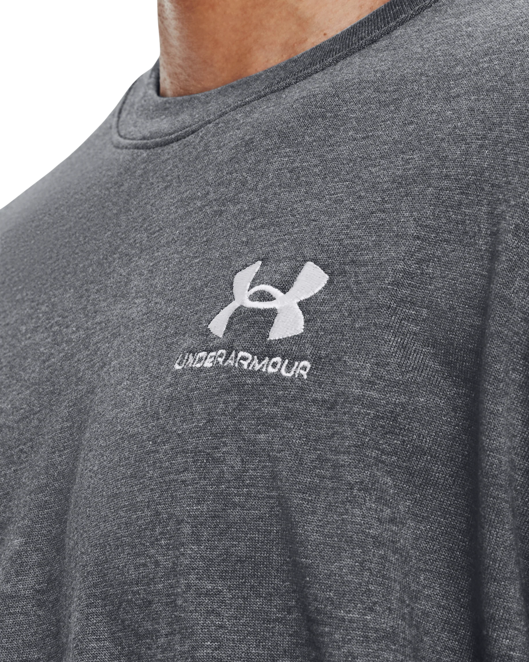Men's UA Logo Embroided Heavyweight Short Sleeve - Image 4
