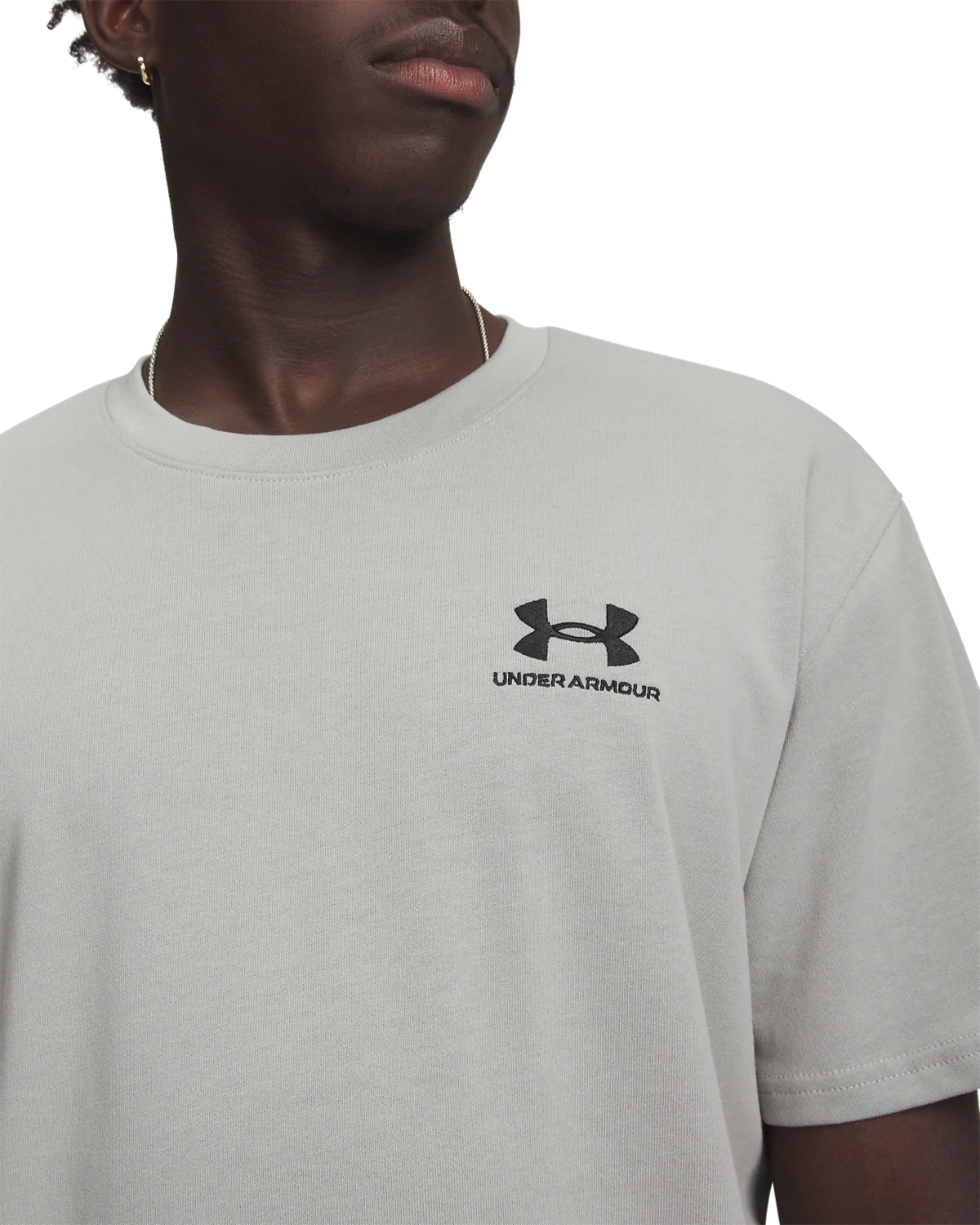 Men's UA Logo Embroidered Heavyweight Short Sleeve - Image 3