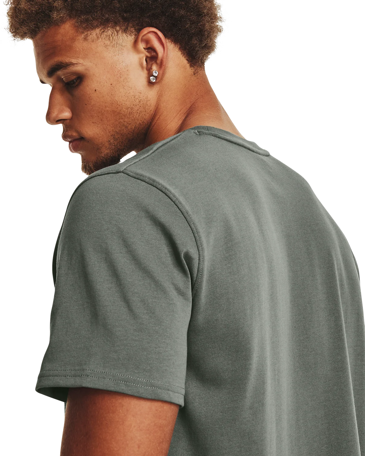 Men's UA Logo Embroidered Heavyweight Short Sleeve - Image 5