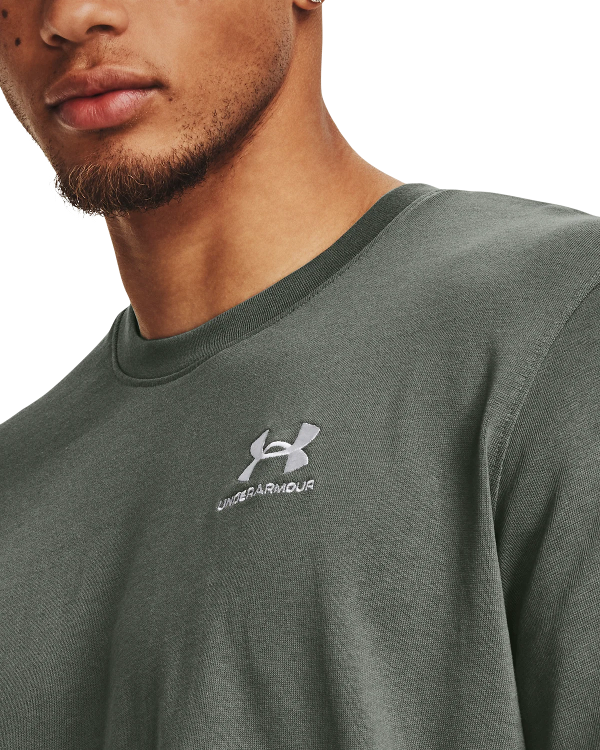 Men's UA Logo Embroidered Heavyweight Short Sleeve - Image 6