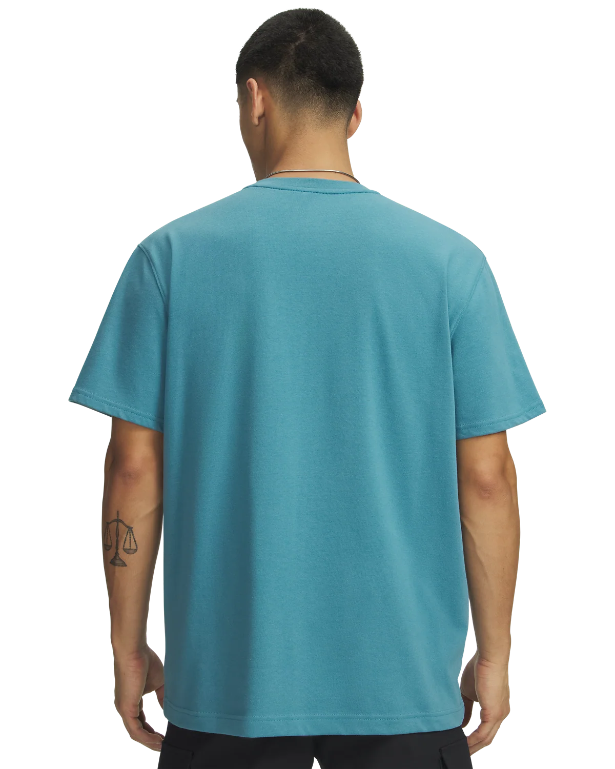 Men's UA Logo Embroidered Heavyweight Short Sleeve - Image 2