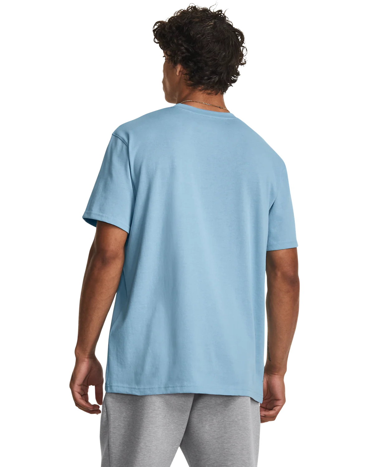 Men's UA Logo Embroidered Heavyweight Short Sleeve - Image 2