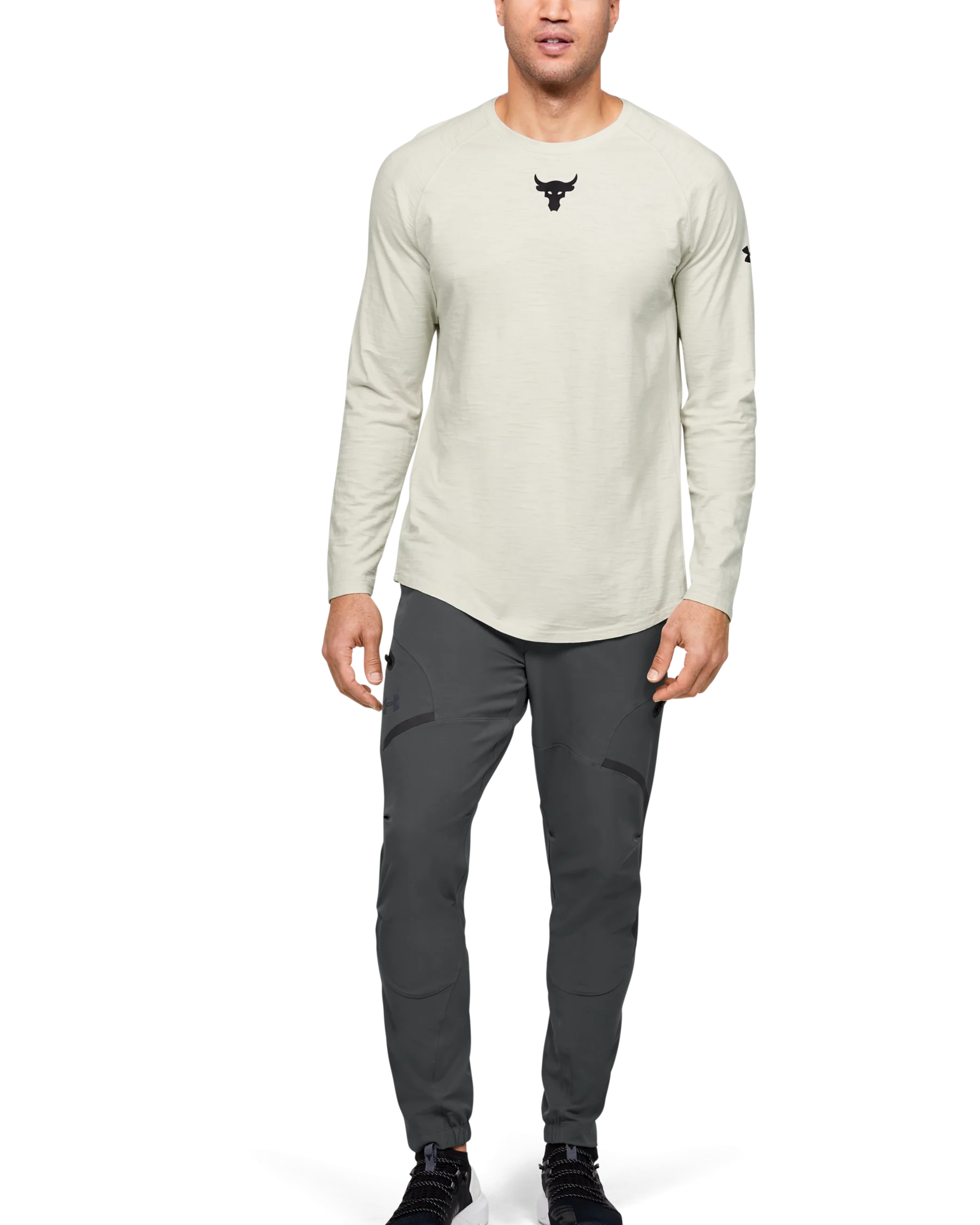 Men's Project Rock Charged Cotton® Long Sleeve - Image 4