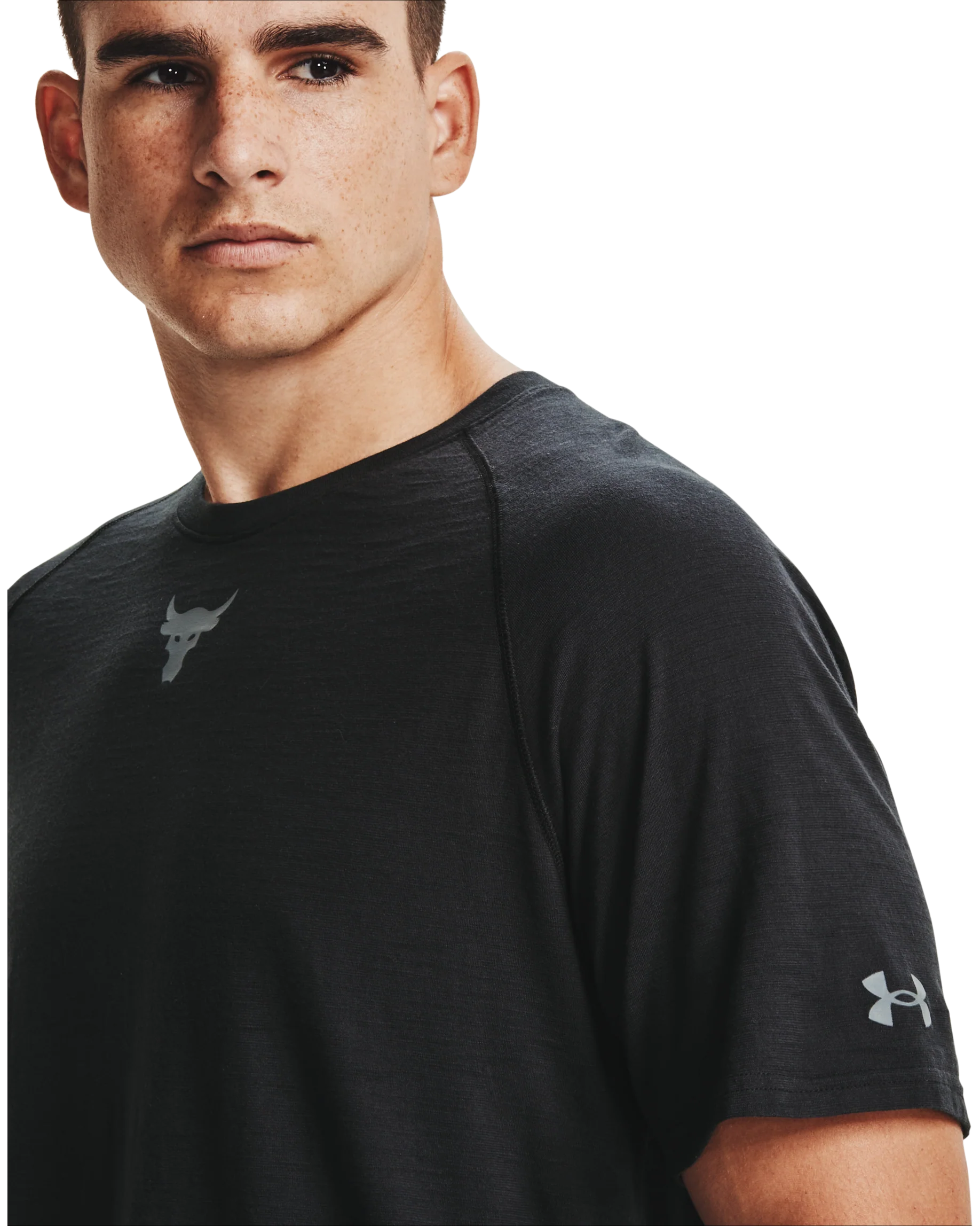 Men's UA Project Rock Charged Cotton® Short Sleeve Shirt - Image 6