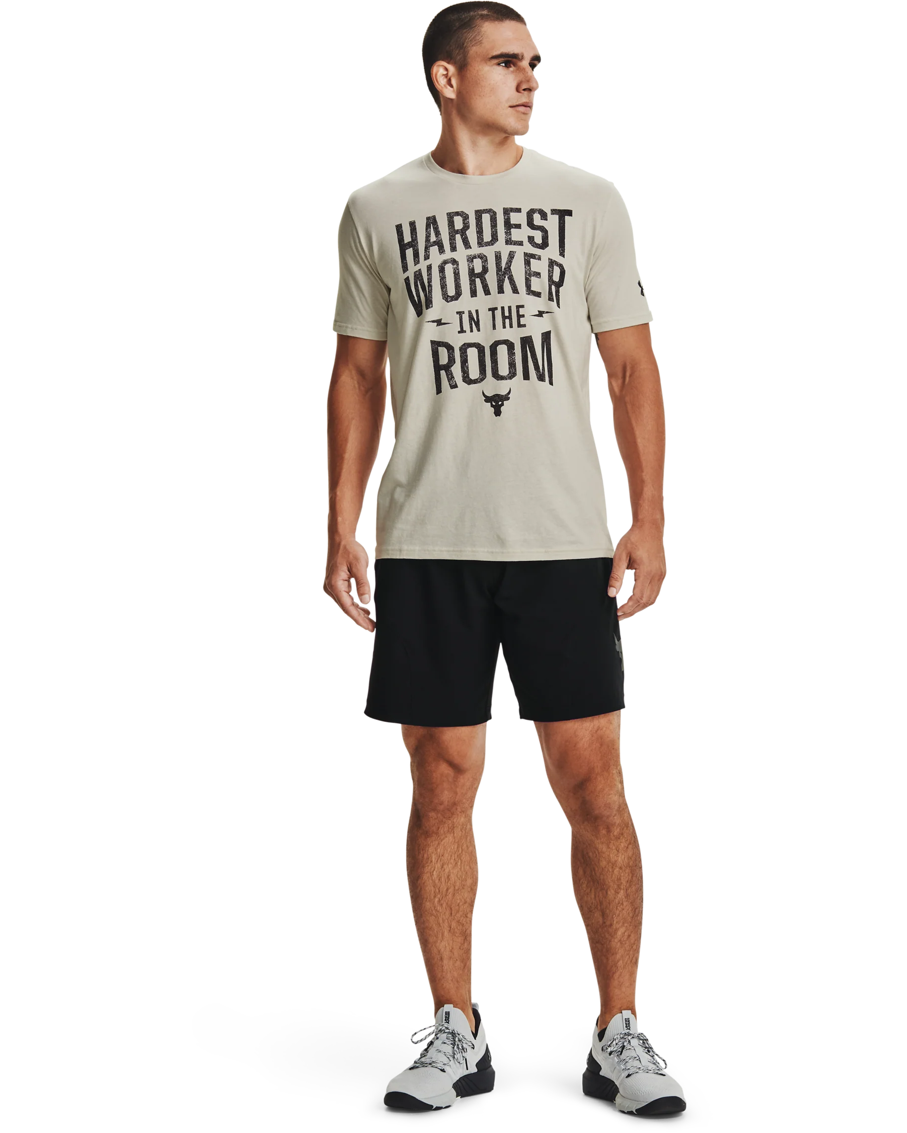 Men's Project Rock Hardest Worker Short Sleeve - Image 3