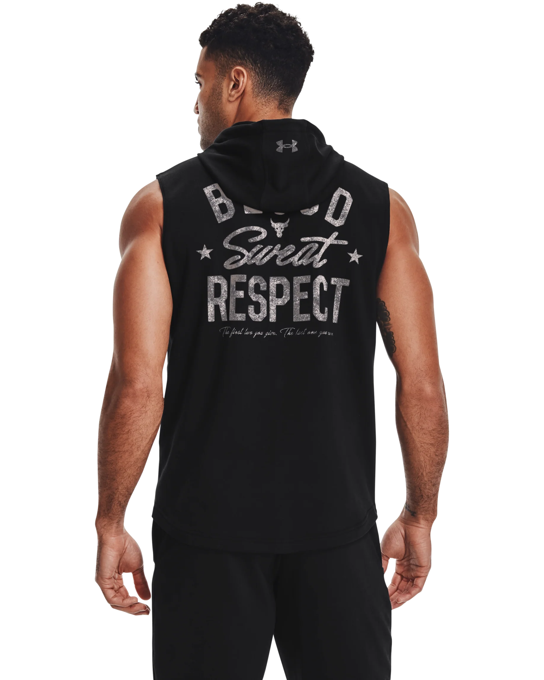 Men's Project Rock Terry Bull Sleeveless Hoodie - Image 2