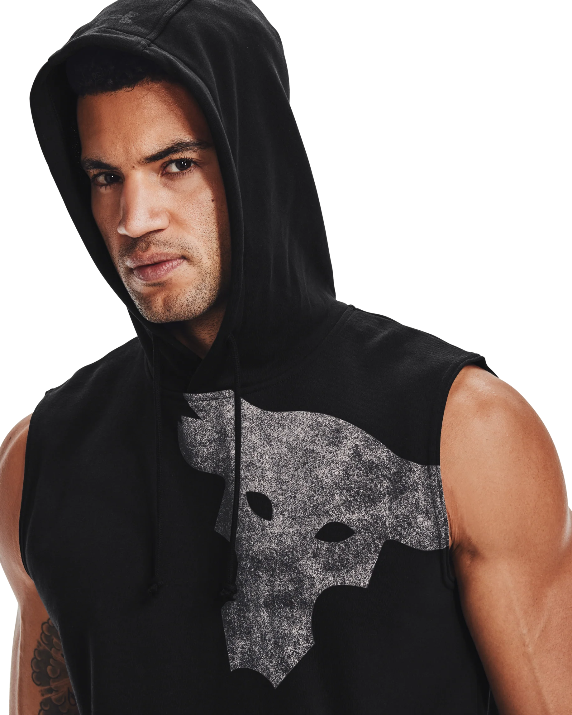 Men's Project Rock Terry Bull Sleeveless Hoodie - Image 6