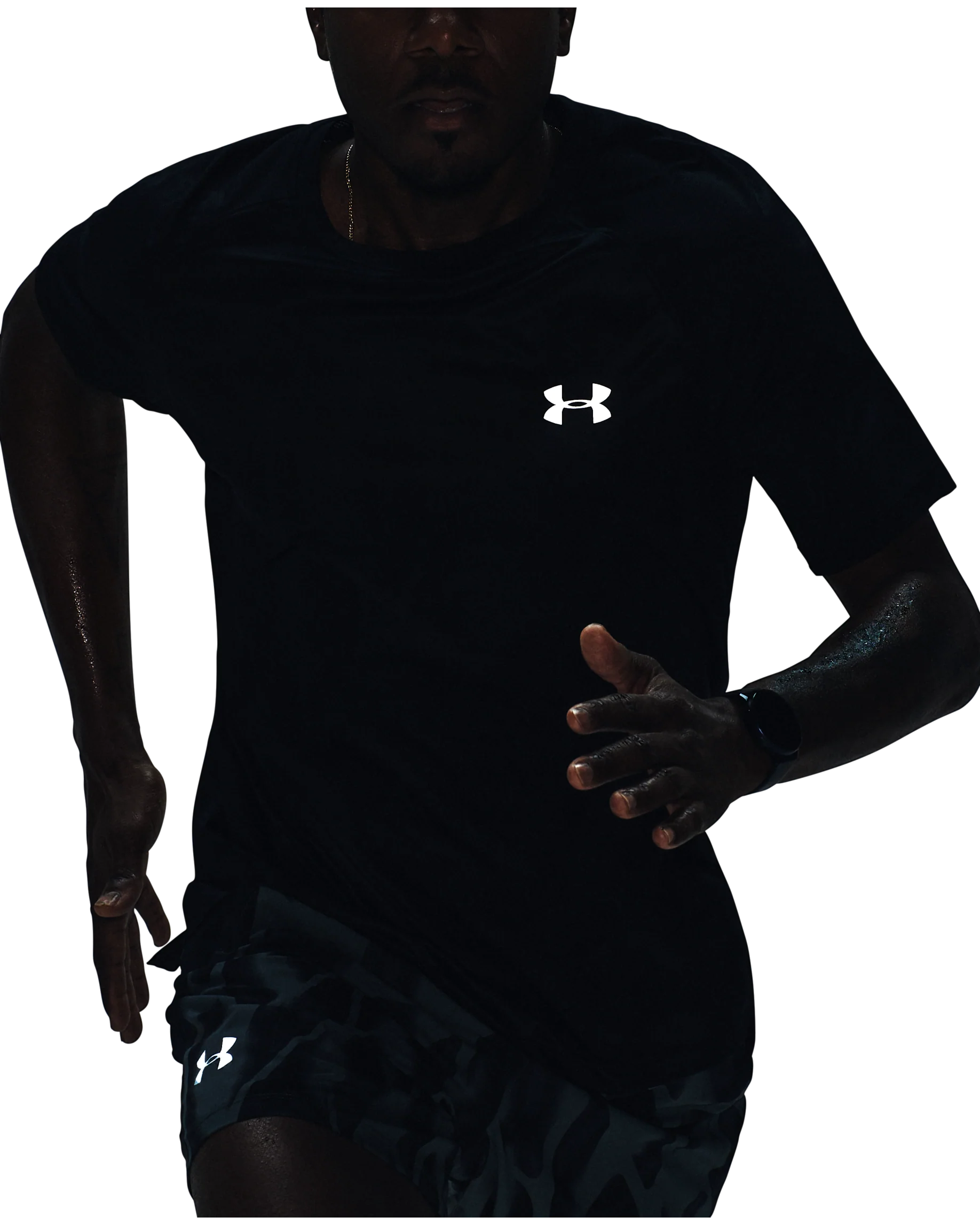 Men's UA Qualifier Iso-Chill Printed Run Short Sleeve - Image 7