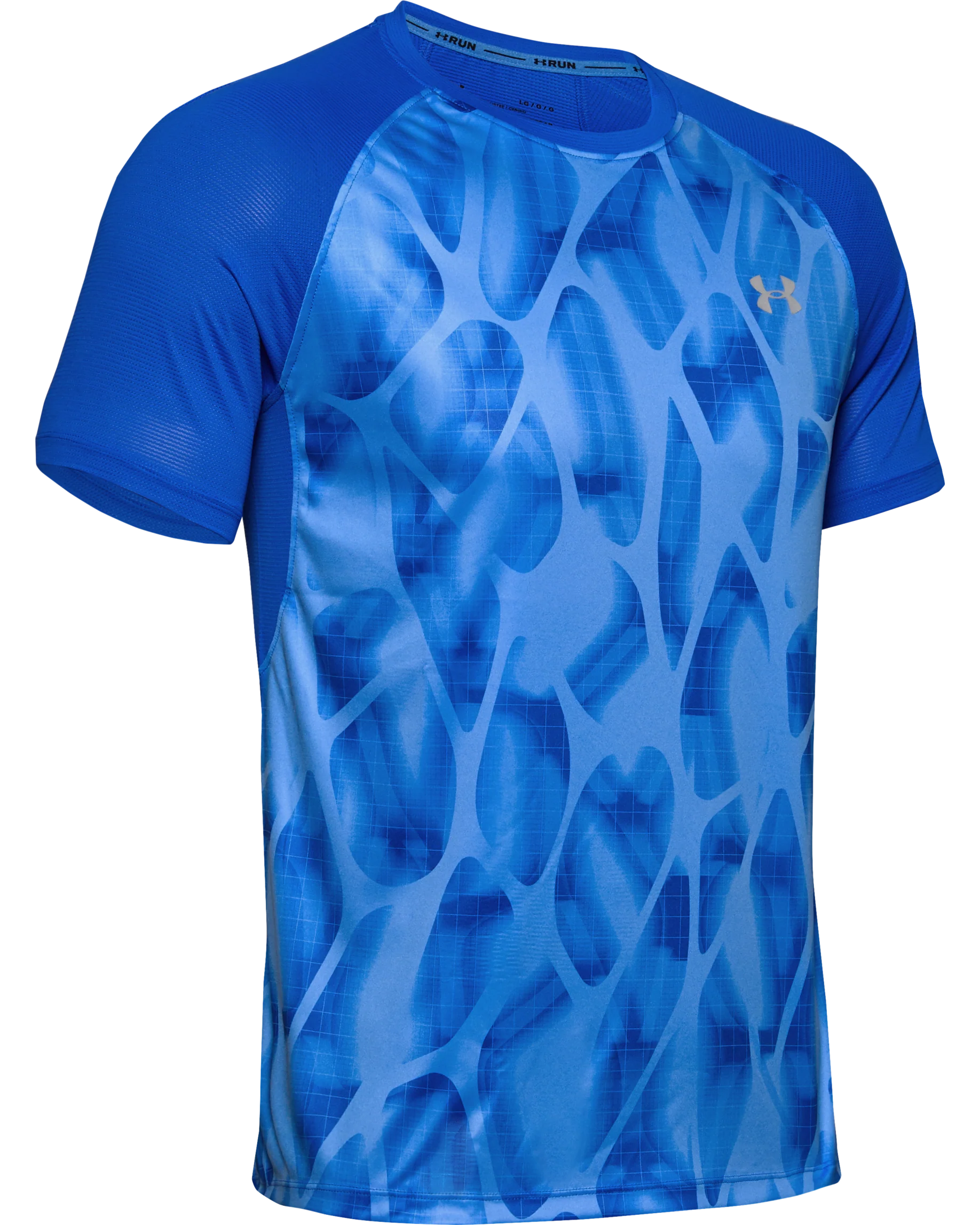 Men's UA Qualifier Iso-Chill Printed Run Short Sleeve - Image 4