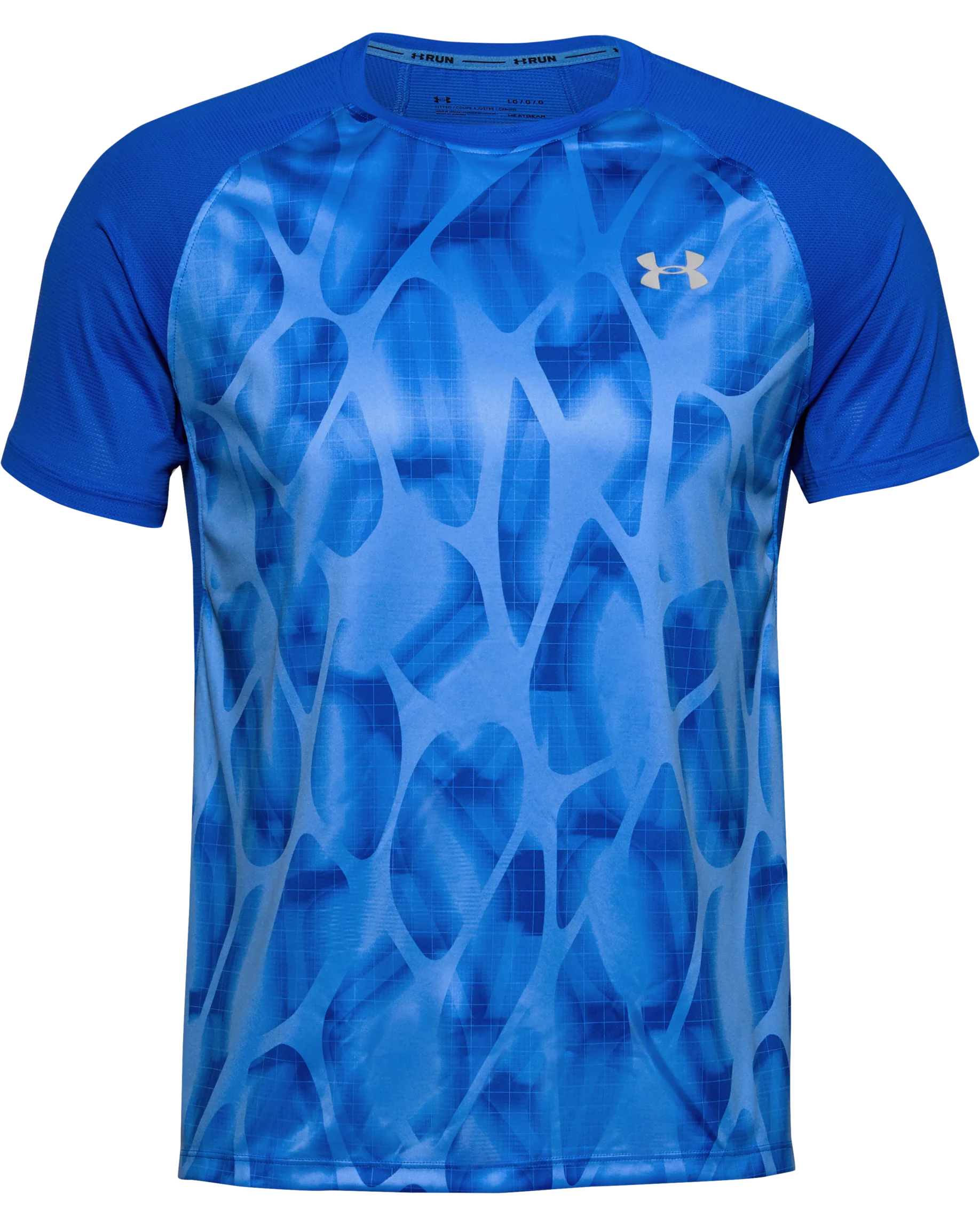 Men's UA Qualifier Iso-Chill Printed Run Short Sleeve - Image 7